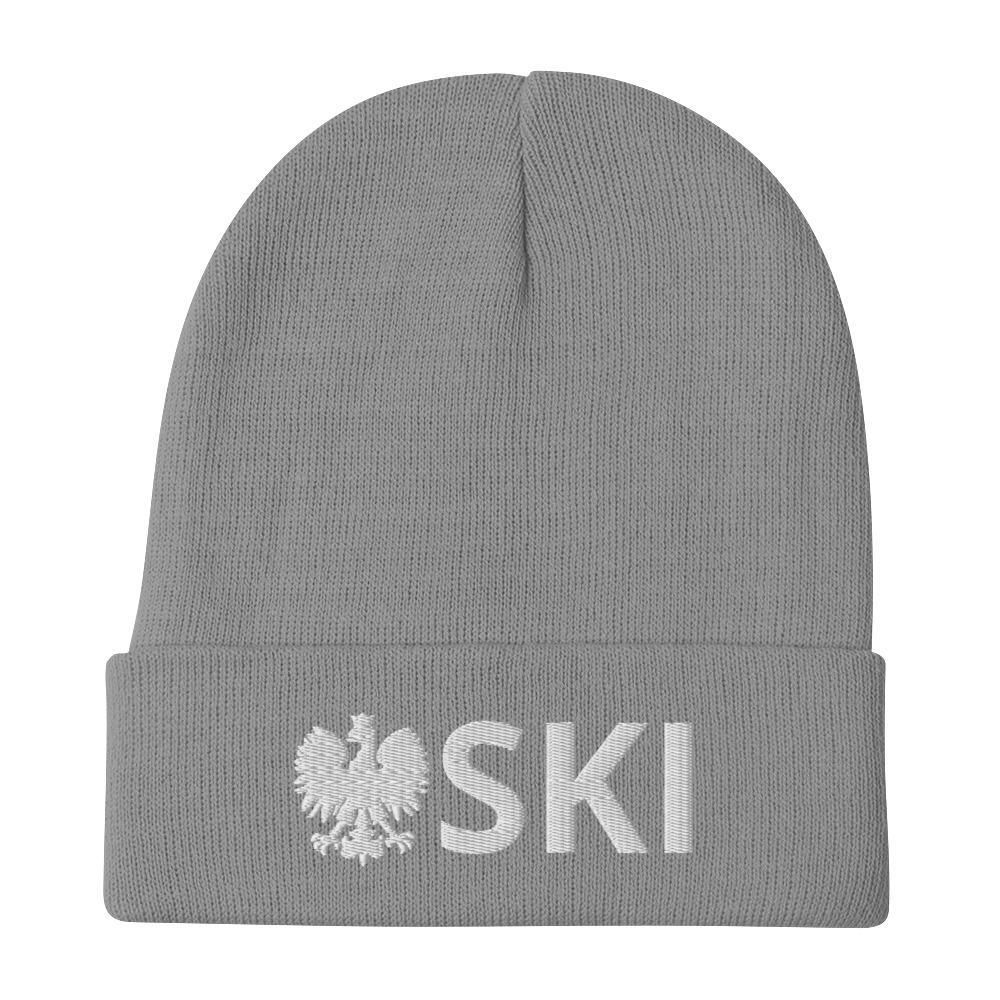 SKI Polish Last Name Cuffed Beanie Polish Shirt Store Gray