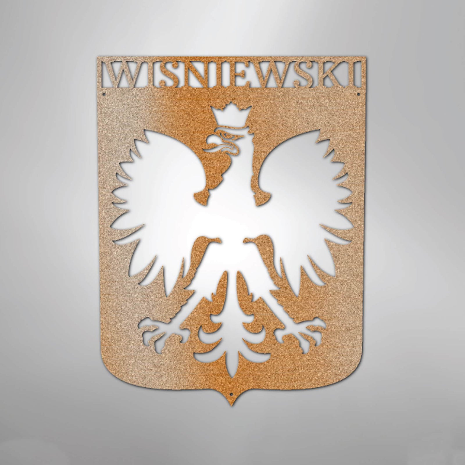 Polish Eagle Monogram Steel Sign Custom My Easy Monogram Copper 12"