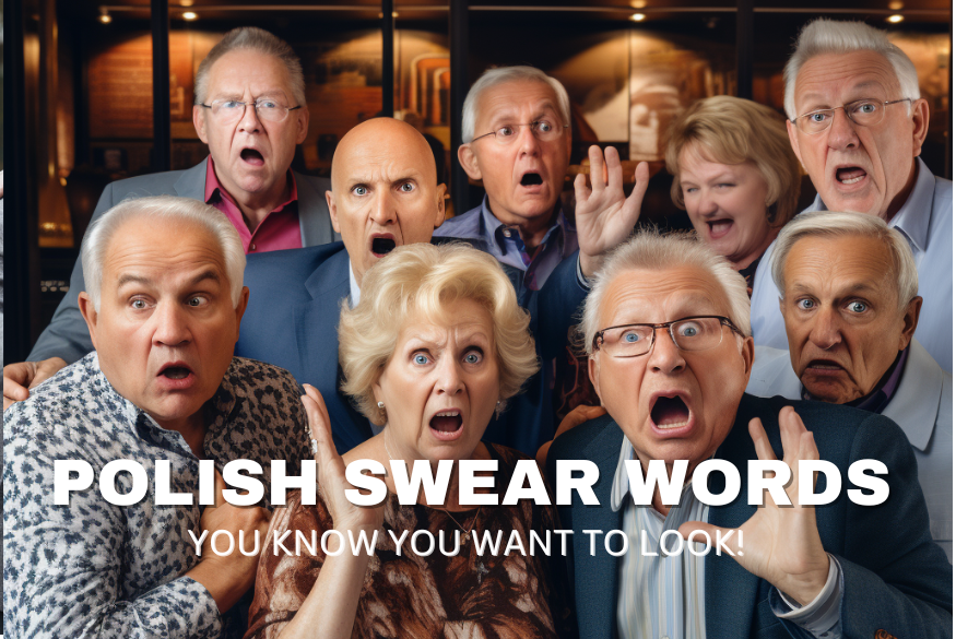 A group of older adults shocked at the use of Polish Swear Words