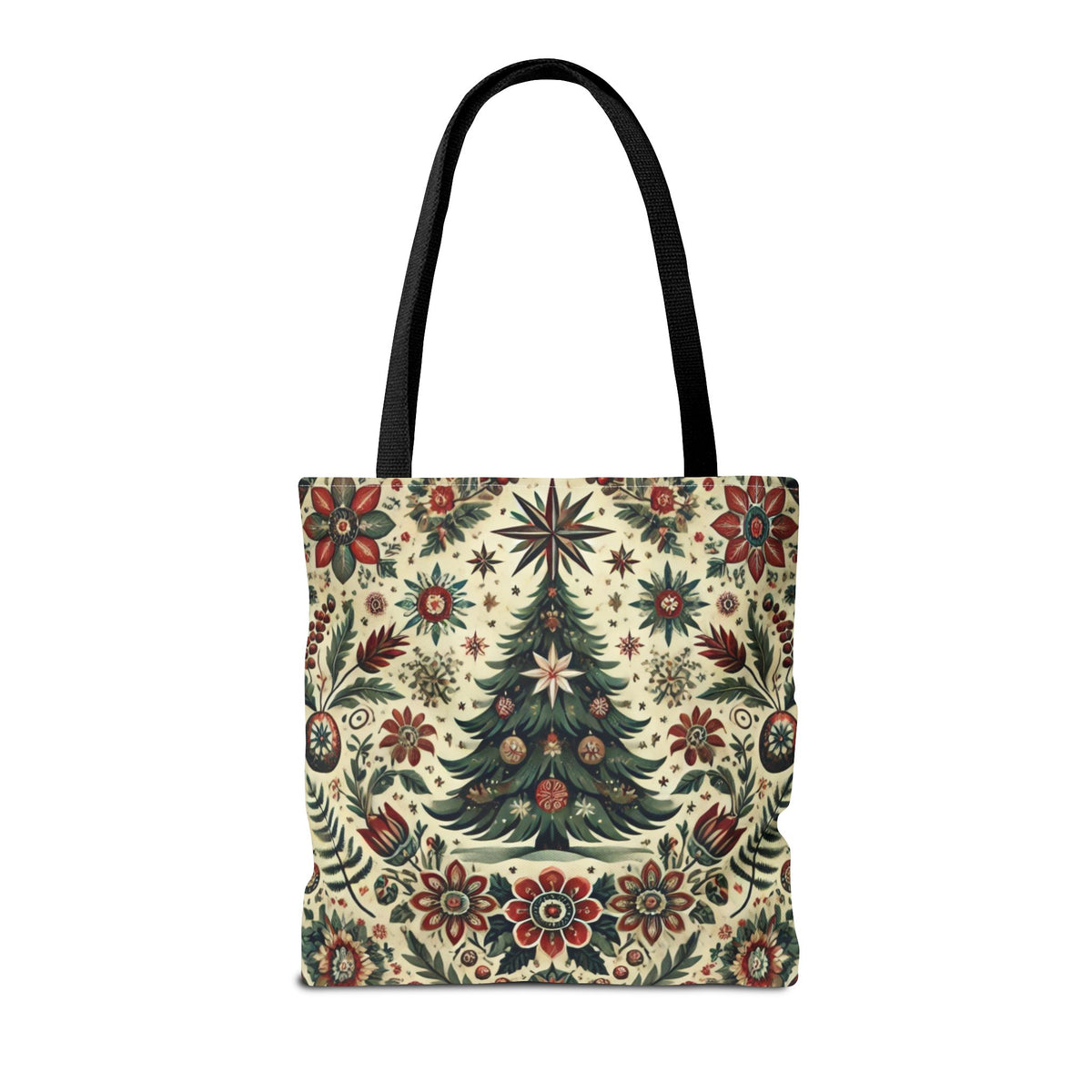 Vintage Christmas Tree Retro Tote Bag