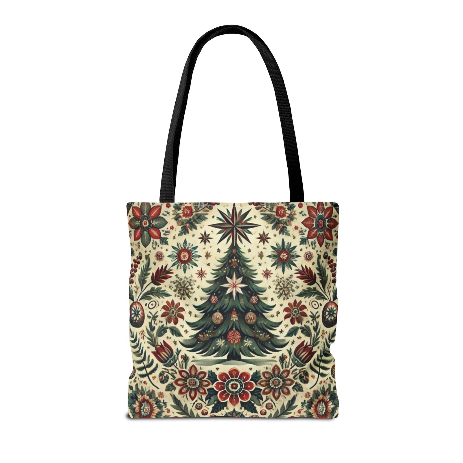 Vintage Christmas Tree Retro Tote Bag