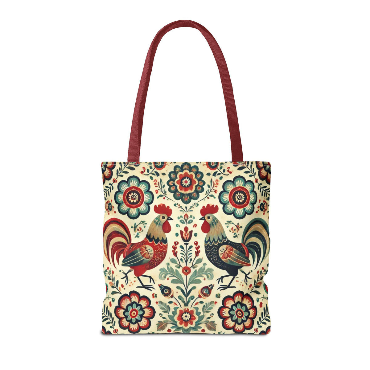 Polish Rooster Retro Themed Tote Bag