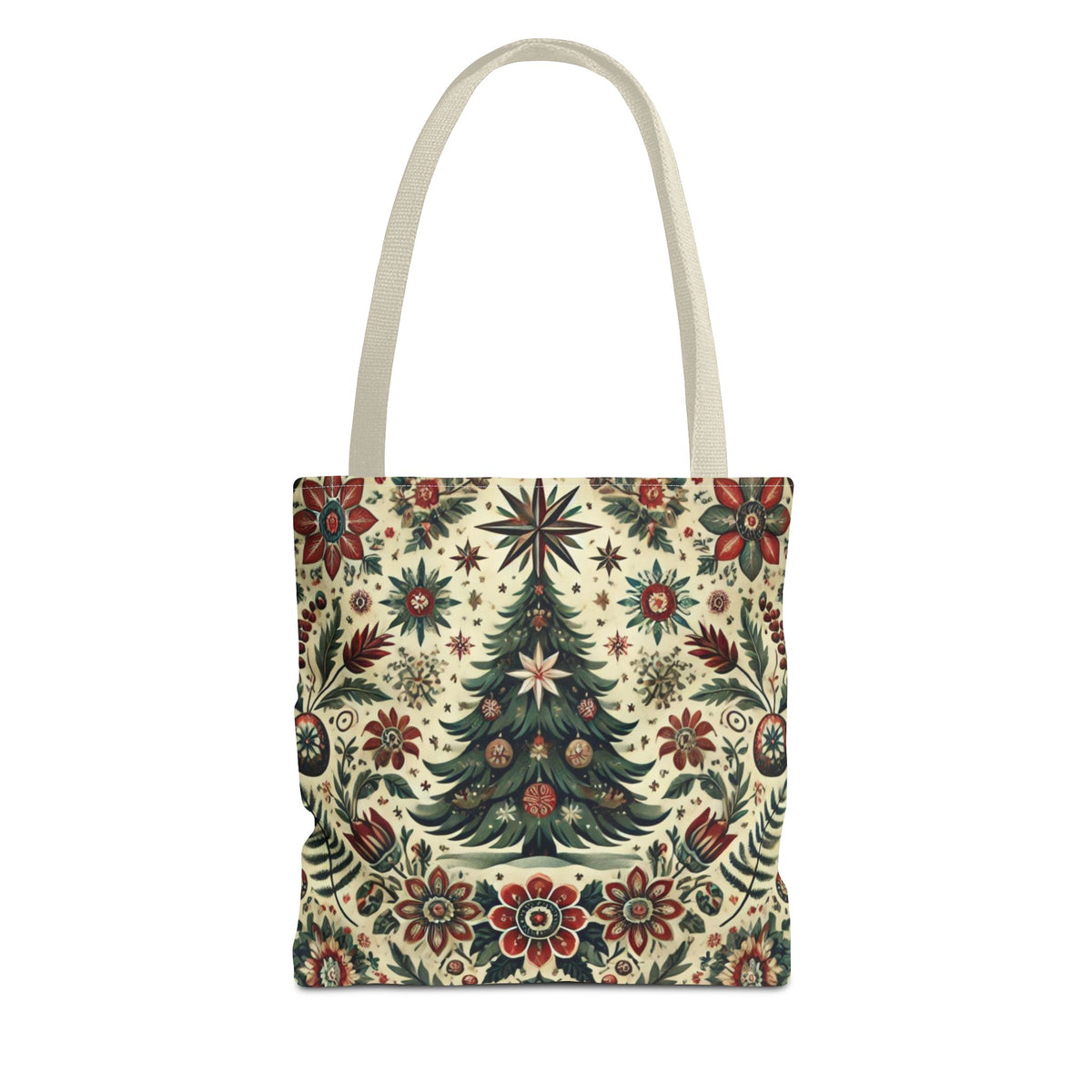 Vintage Christmas Tree Retro Tote Bag