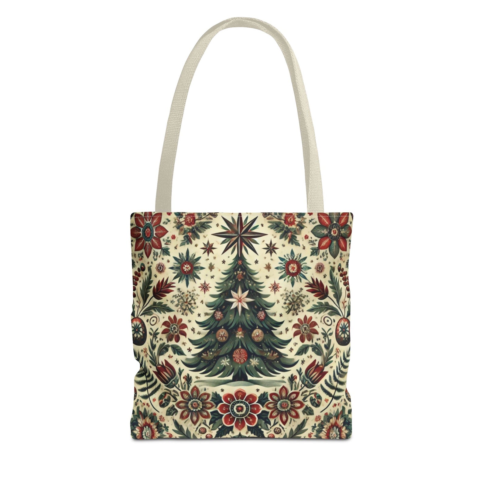 Vintage Christmas Tree Retro Tote Bag