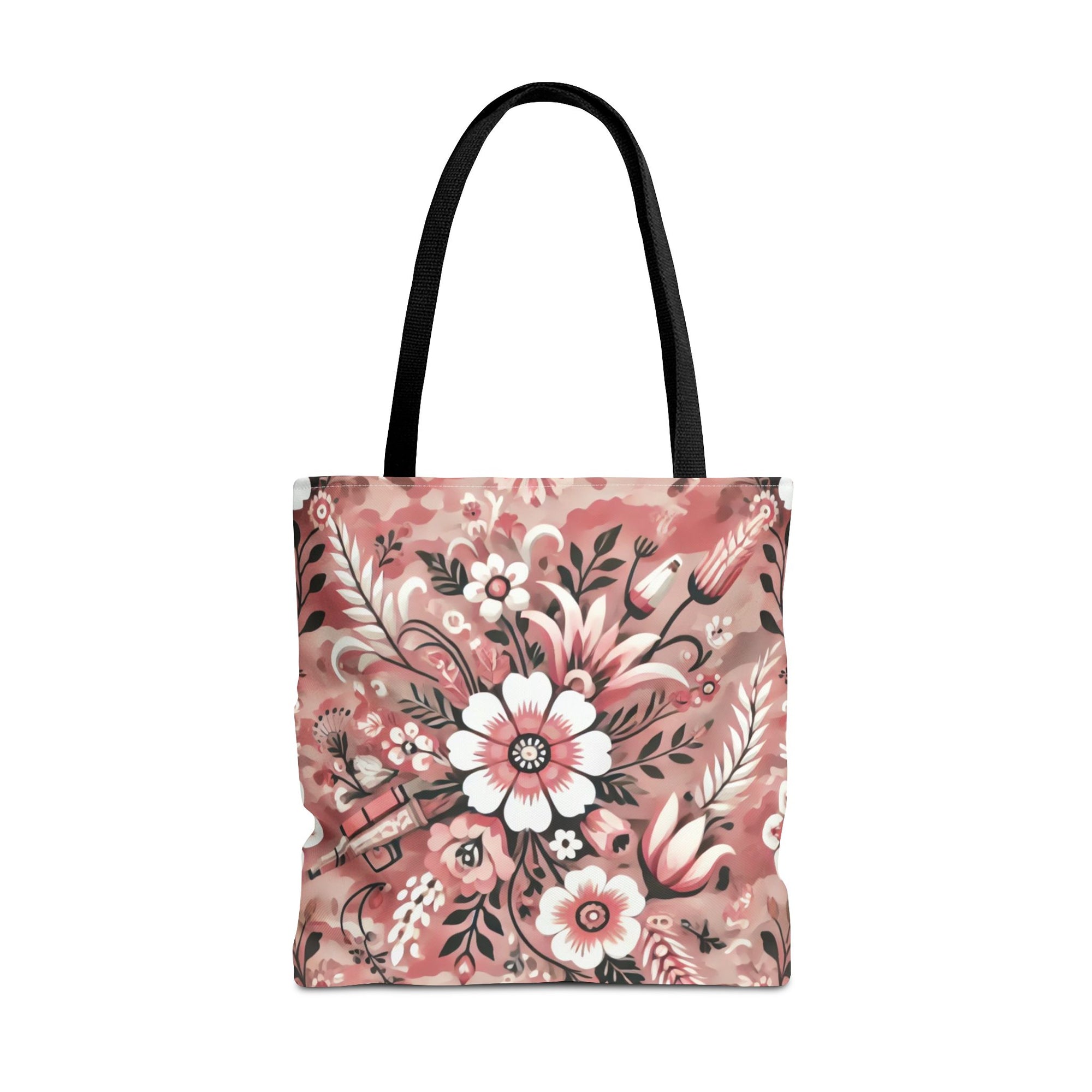 Pink Camouflage Floral Pattern Tote Bag