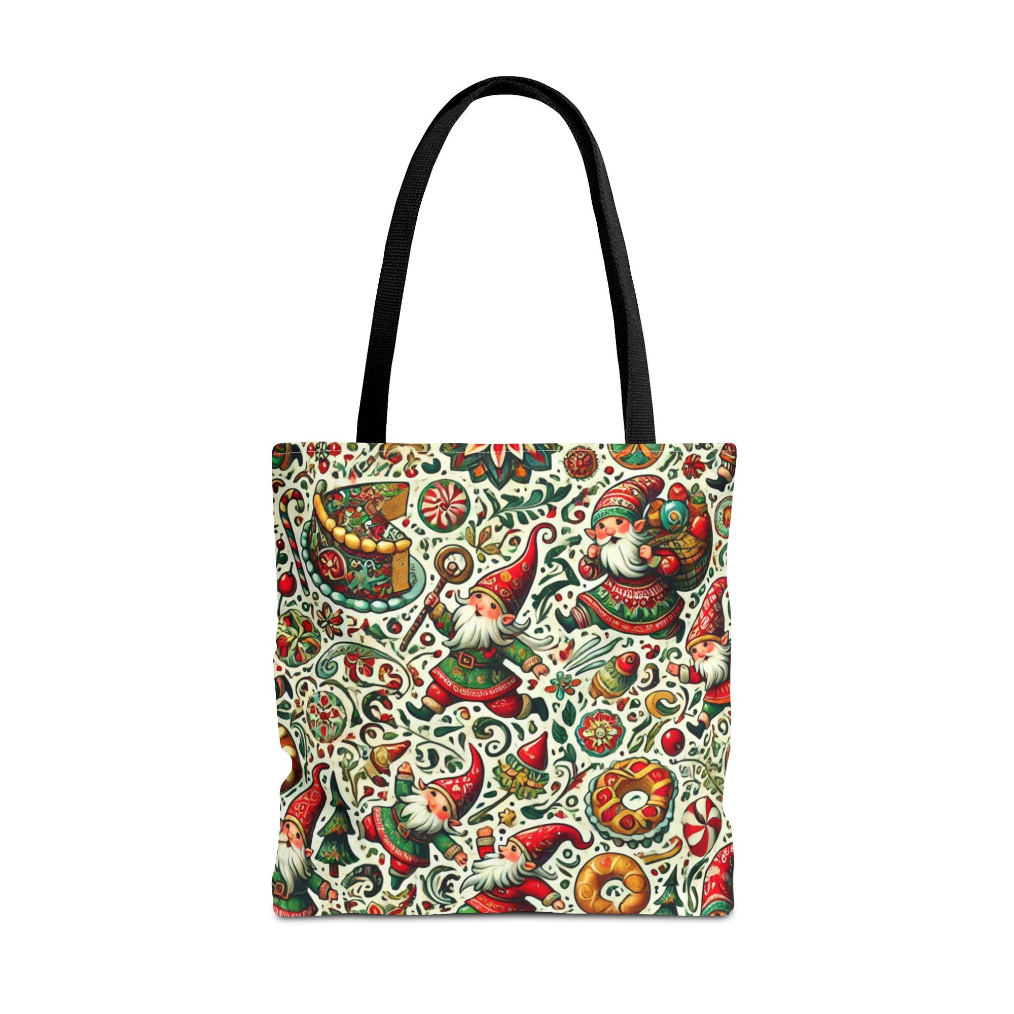 Christmas Gnomes Food Fight Whimsical Holiday Tote Bag