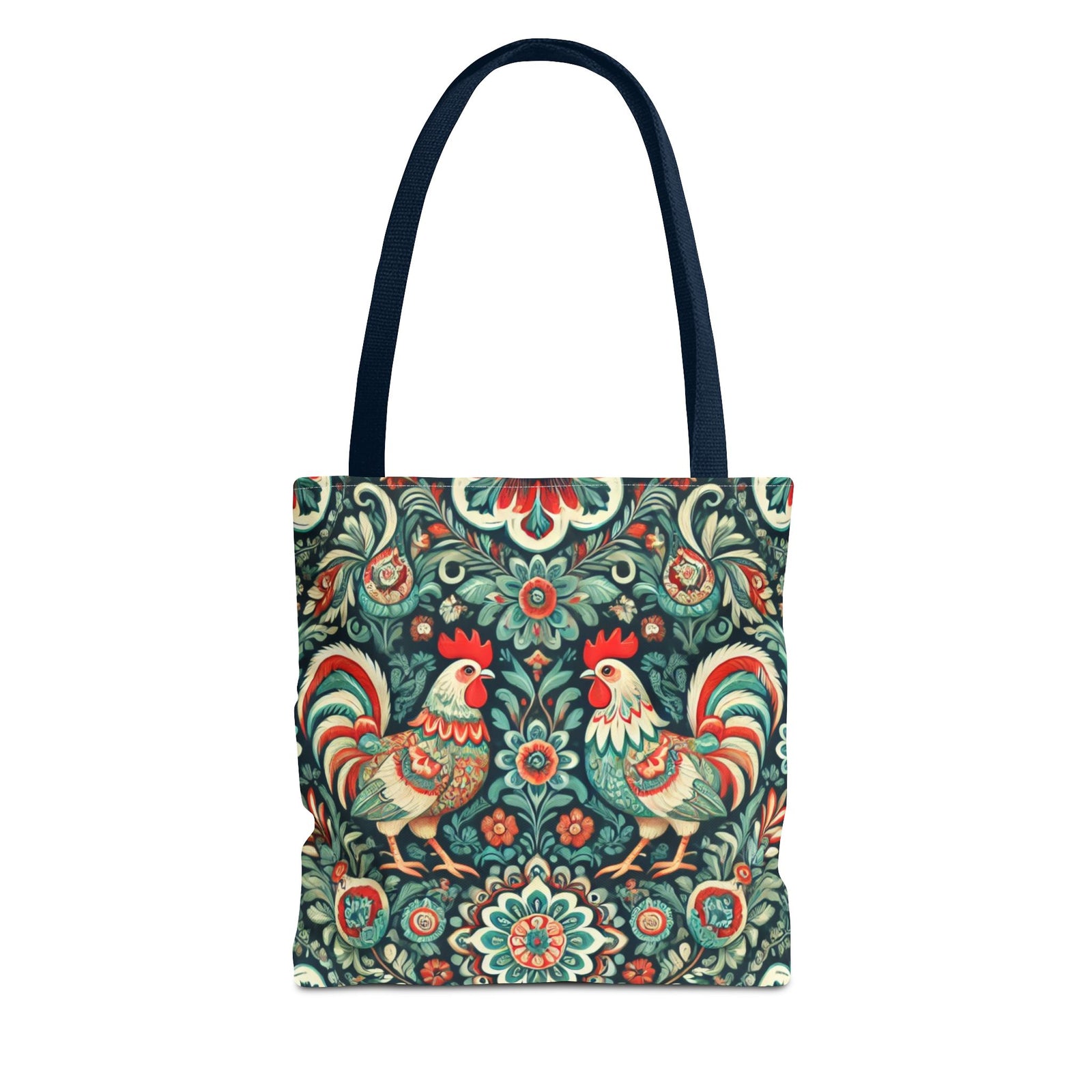 Polish Wycinanki Chickens Floral Design Tote Bag