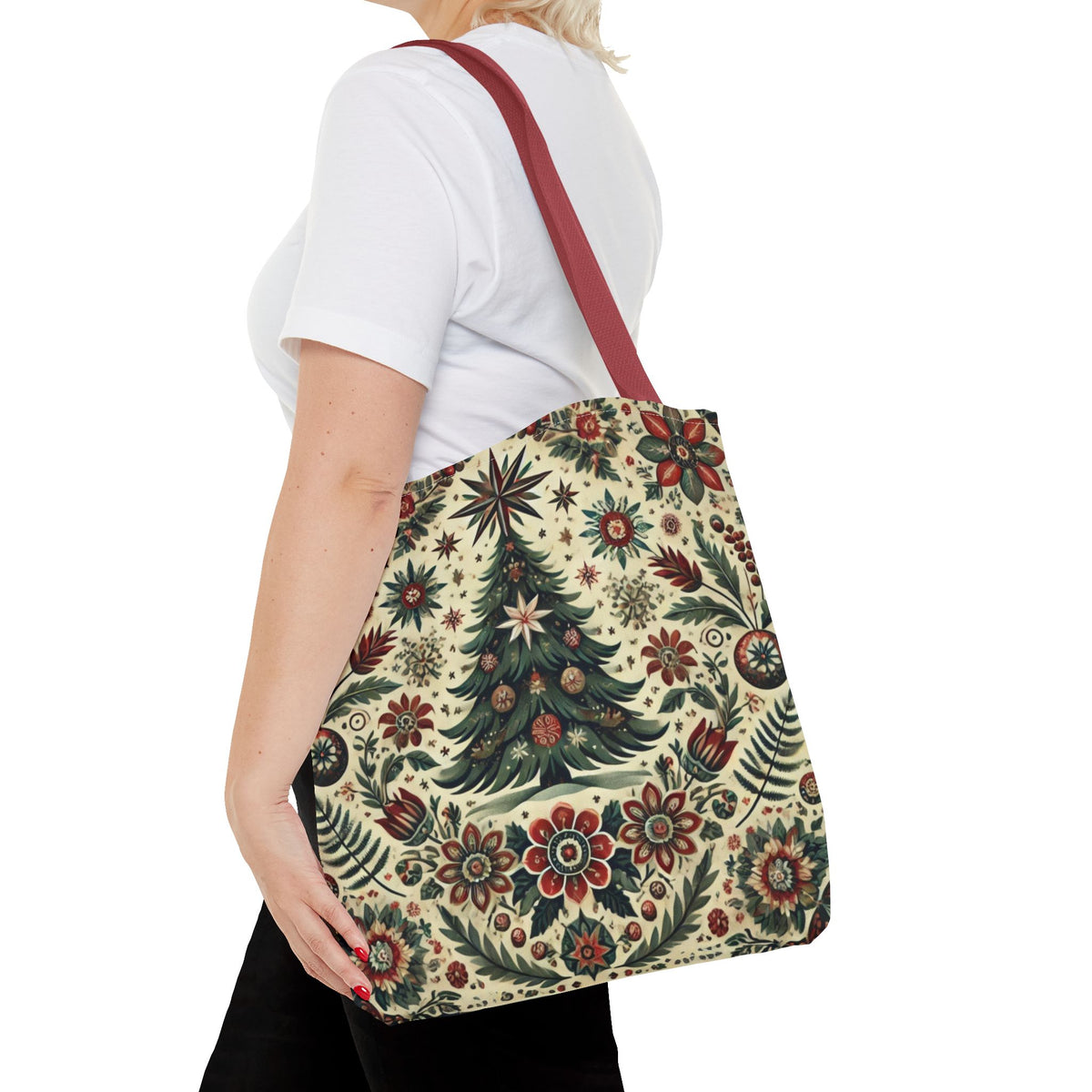 Vintage Christmas Tree Retro Tote Bag