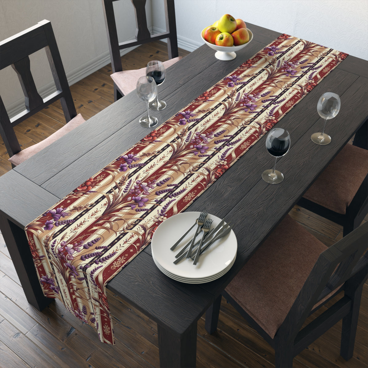 Elegant Floral Table Runner