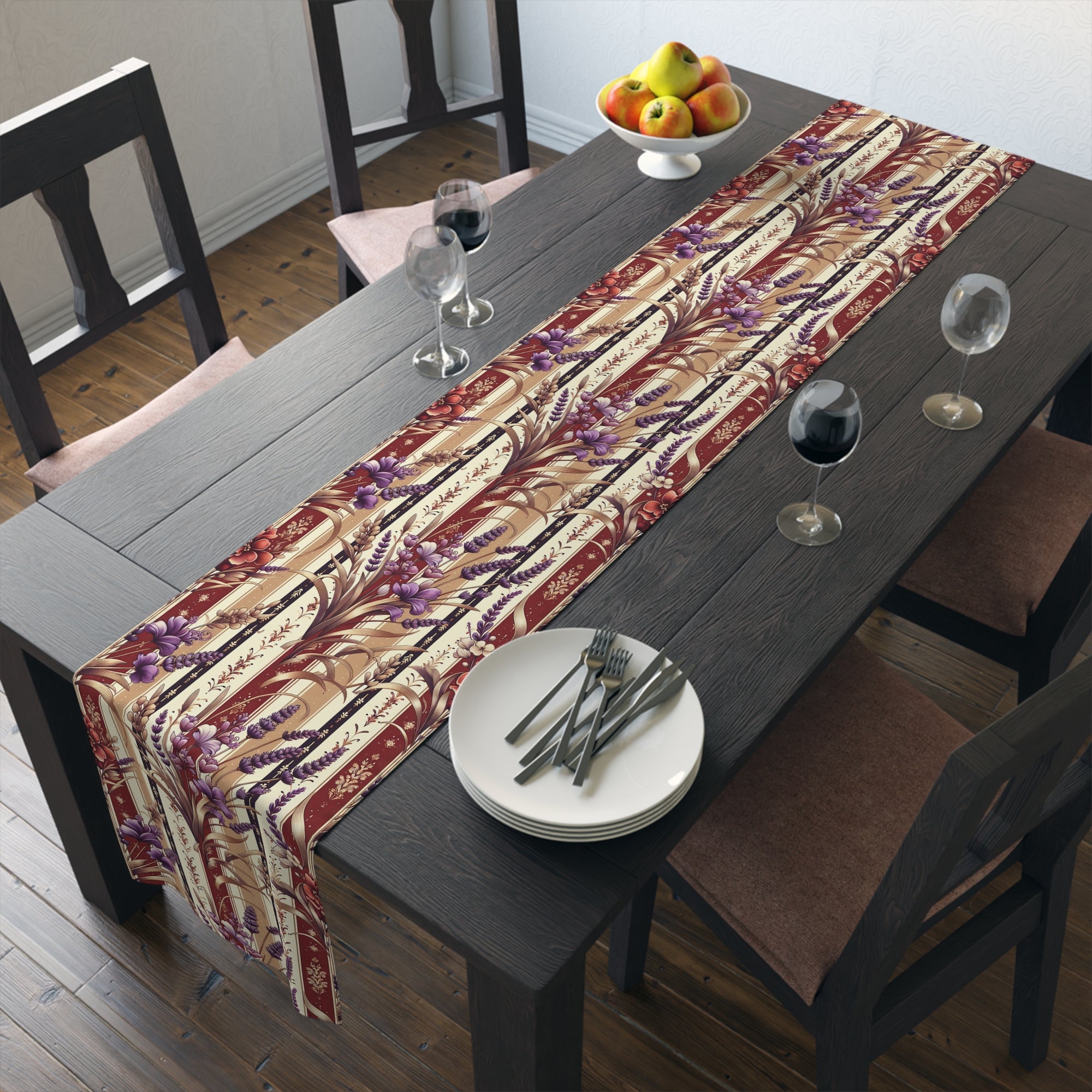 Elegant Floral Table Runner for Dining,