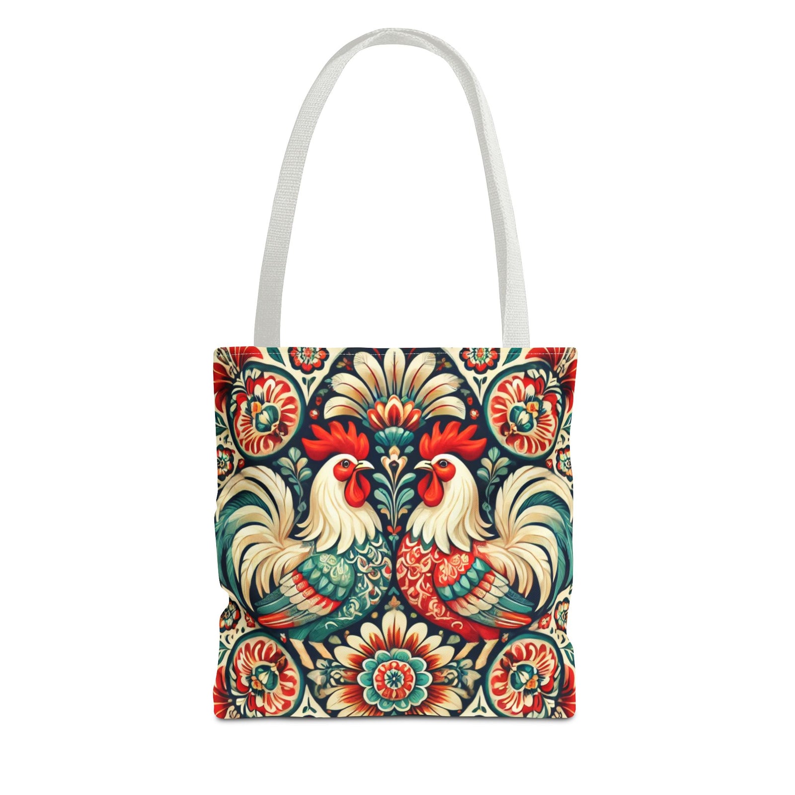 Retro Polish Chicken Pattern Tote Bag