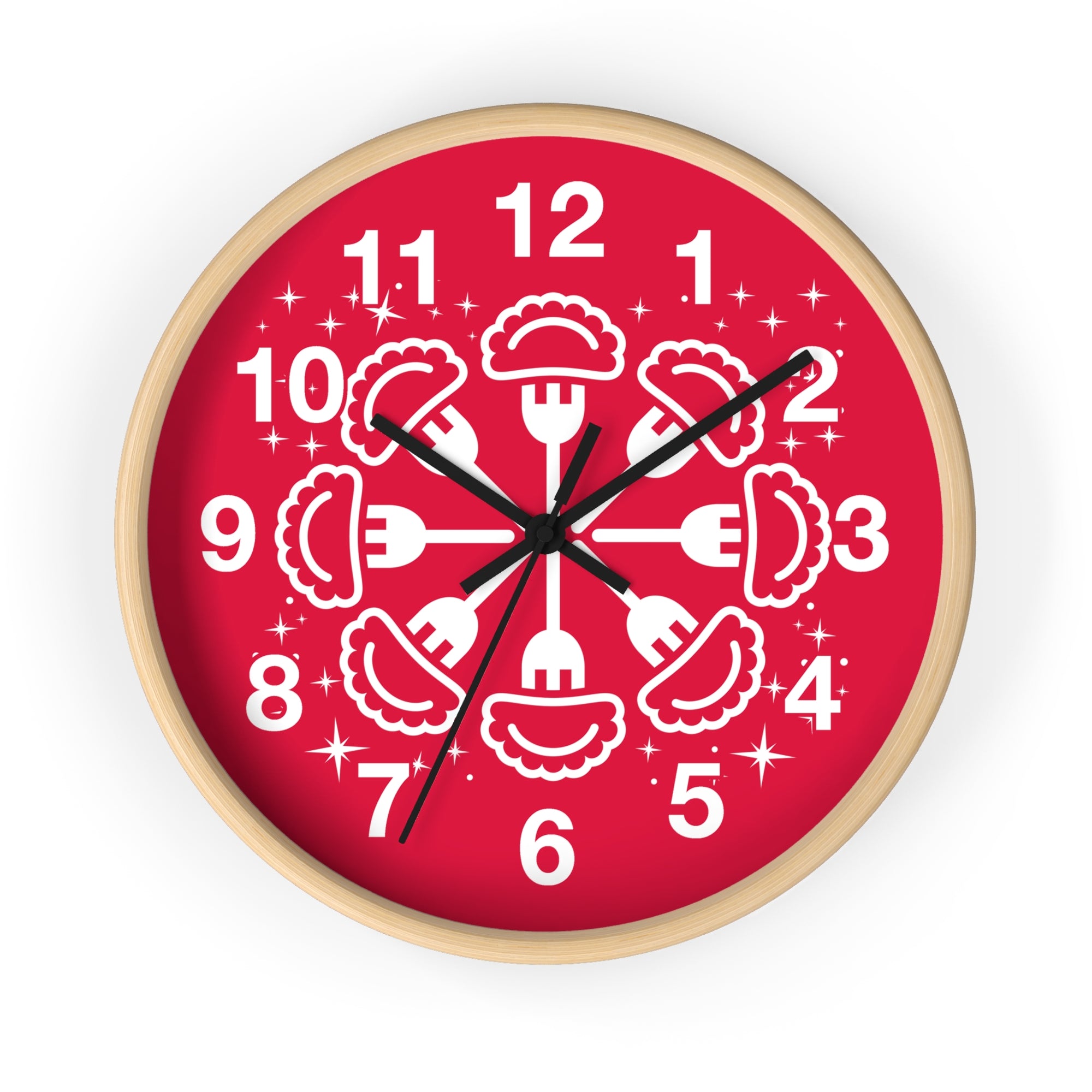 Pierogi Snowflake Wall Clock