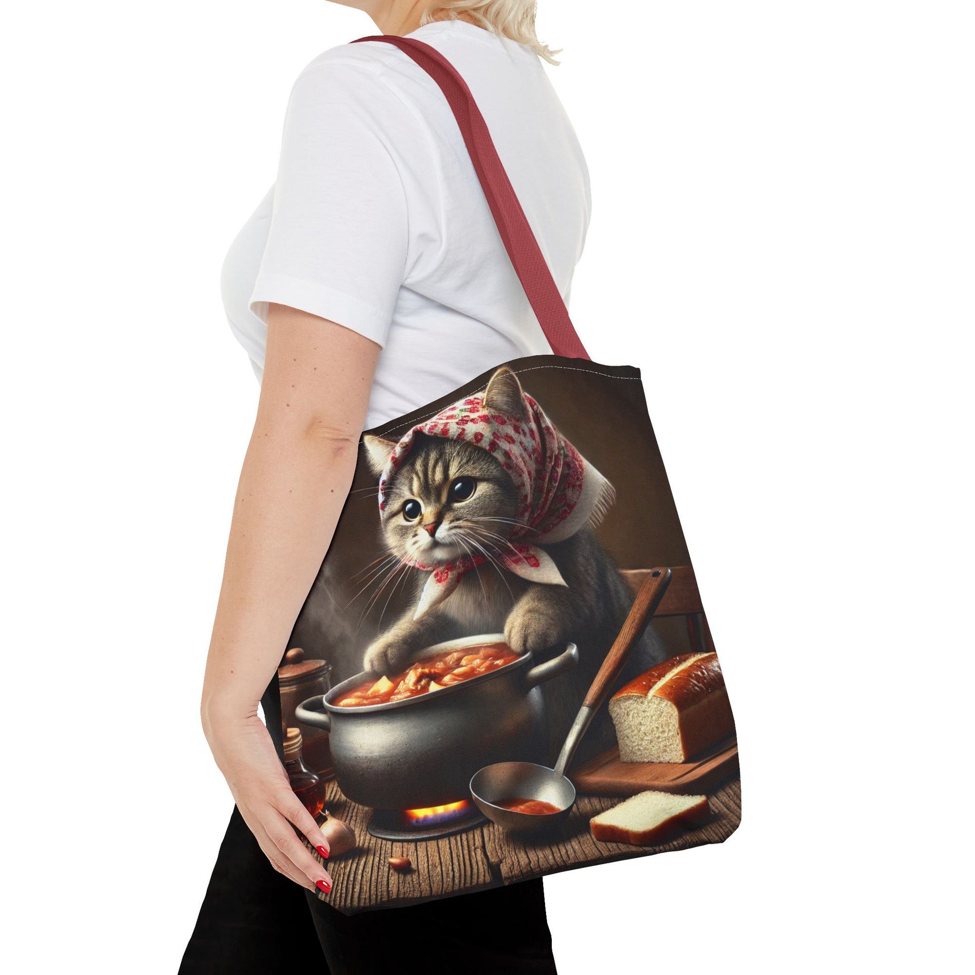 Cute Polish Cat Cooking Bigos Tote Bag