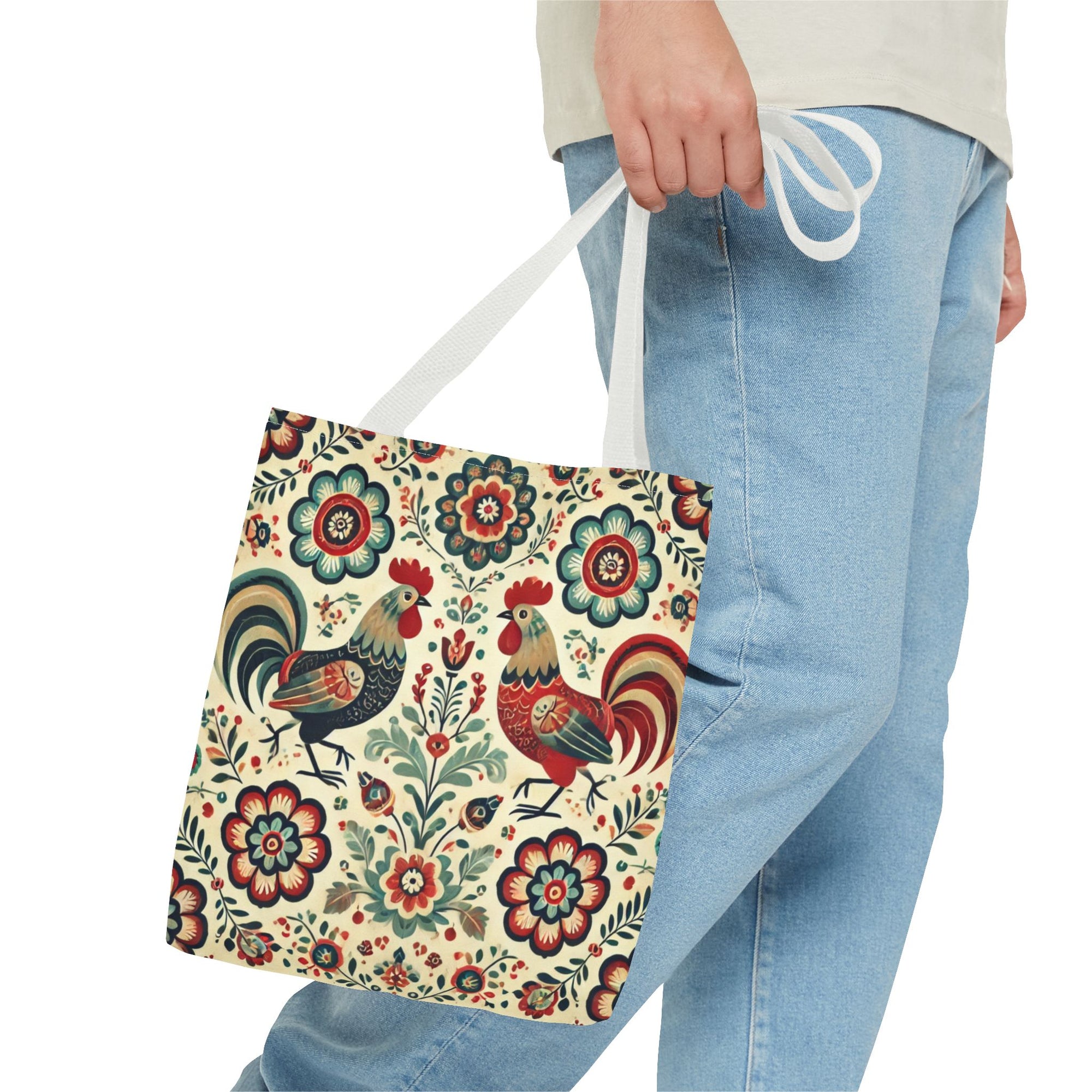 Polish Rooster Retro Themed Tote Bag