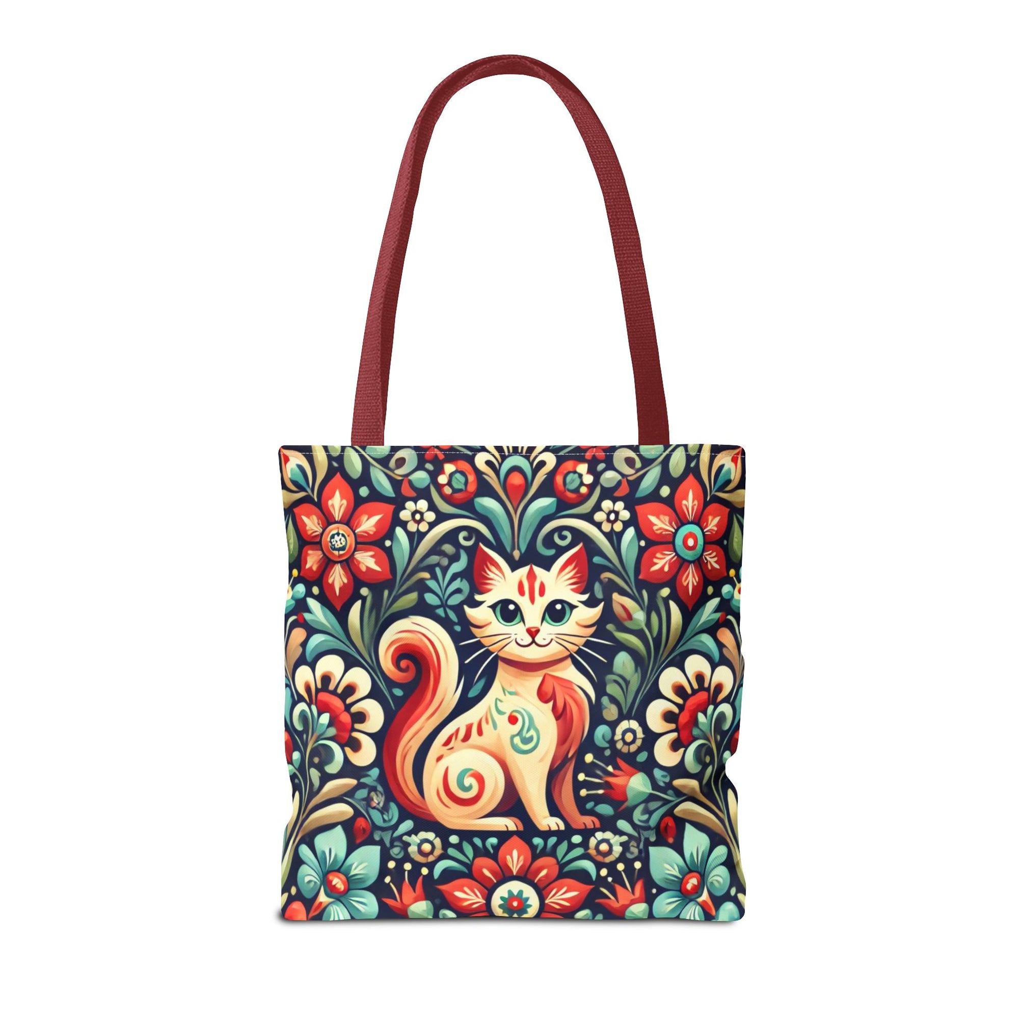 Orange Cat Folk Art Tote Bag (AOP)