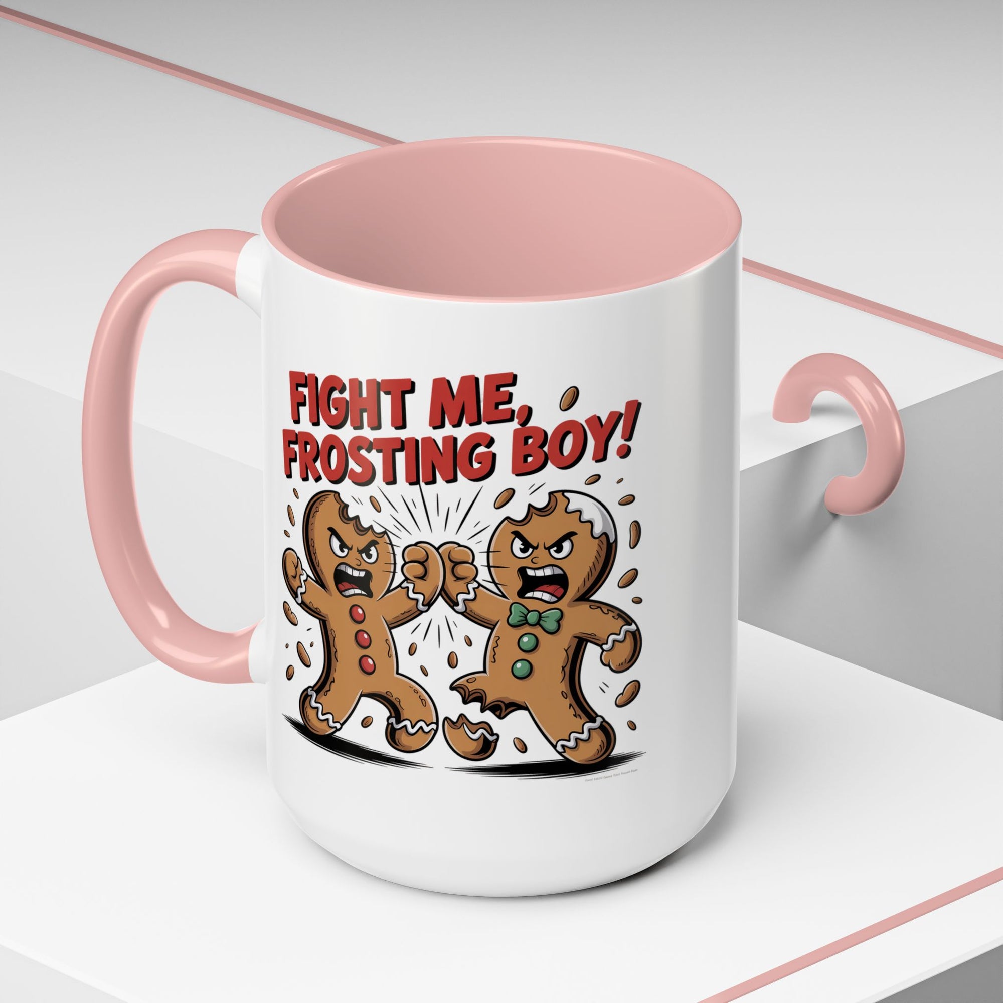 Funny Gingerbread Man Fight Me Frosting Boy Coffee Mug With Color Inside