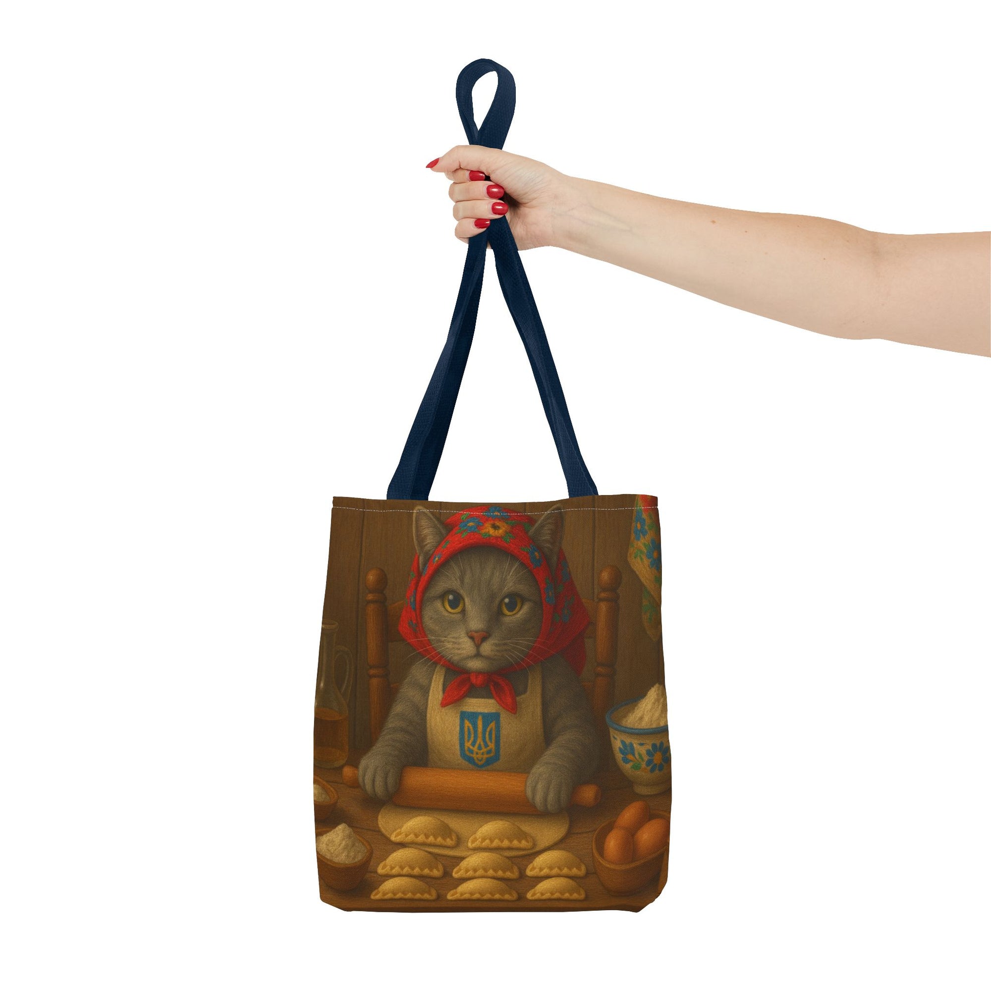 Baba Cat Ukrainian Babusia Making Varenyky