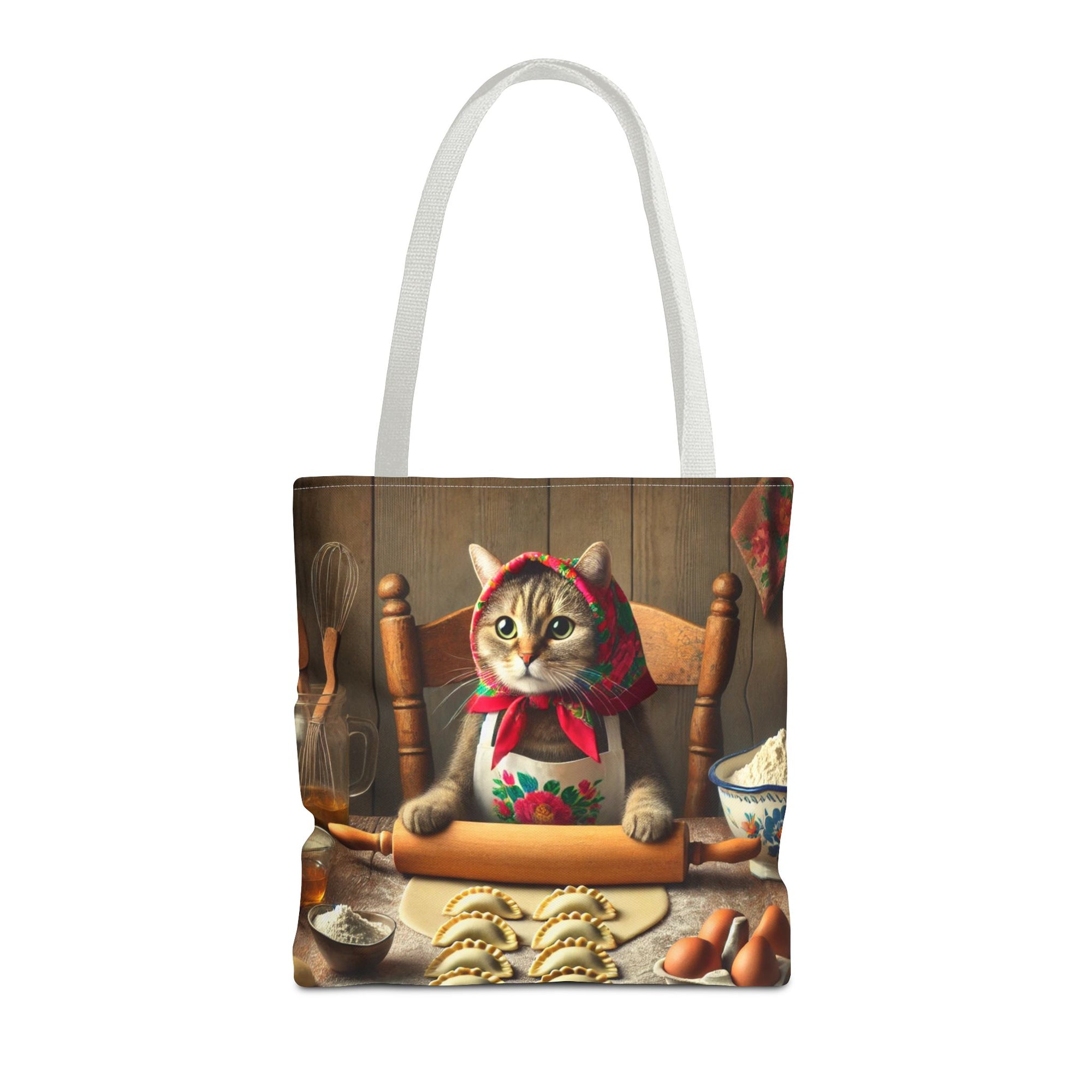 Babushka Cat Pierogi Making Tote Bag