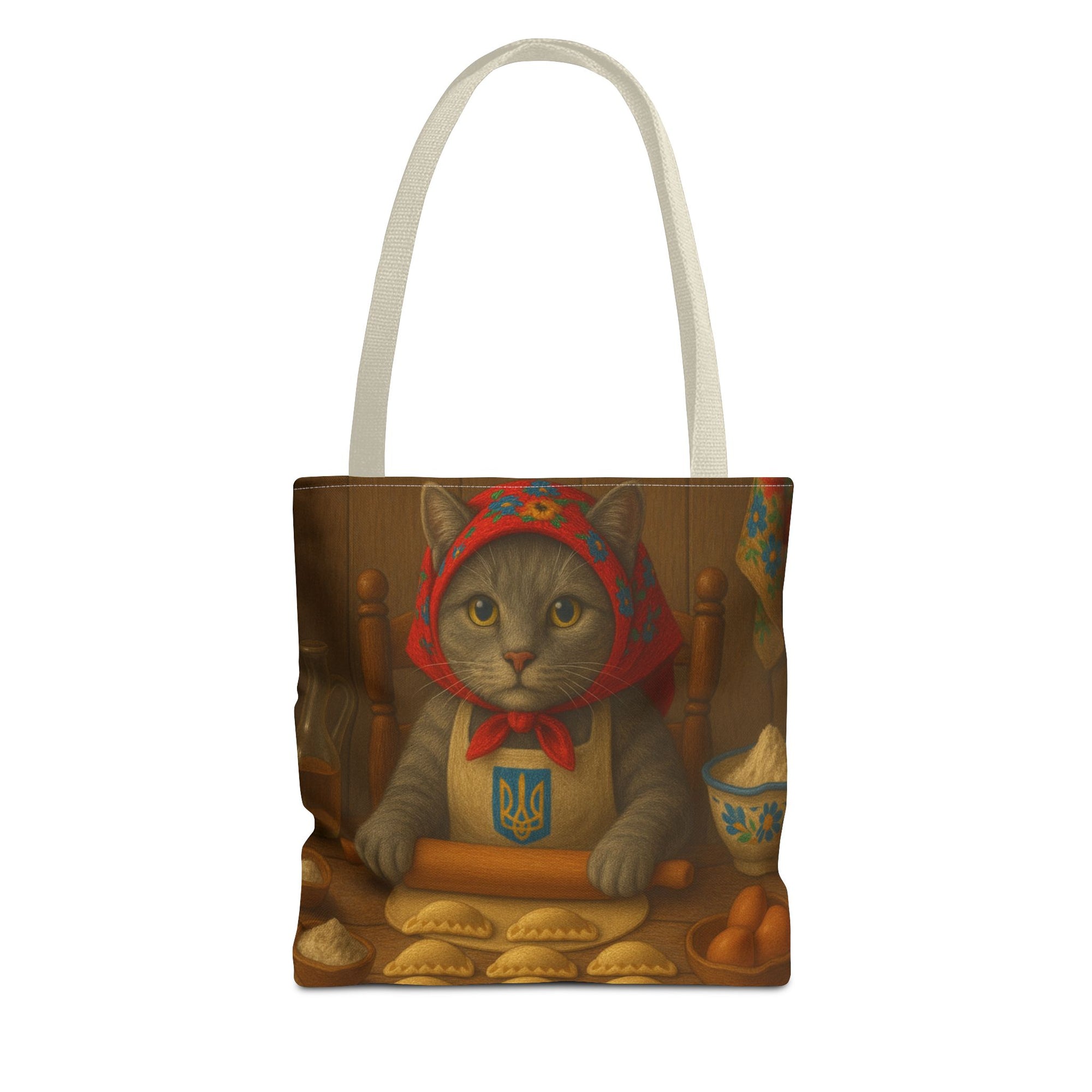 Baba Cat Ukrainian Babusia Making Varenyky