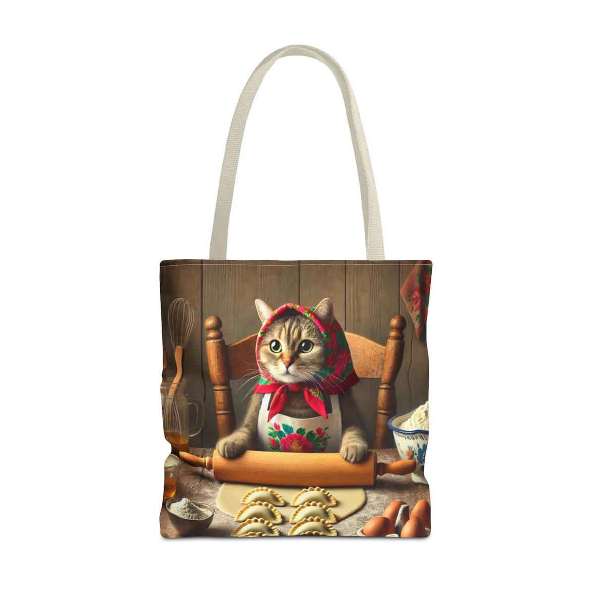 Polish Cat Making Pierogi Tote Bag
