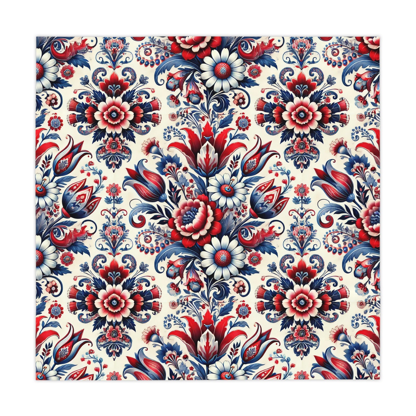 Colorful Floral Roses Tablecloth