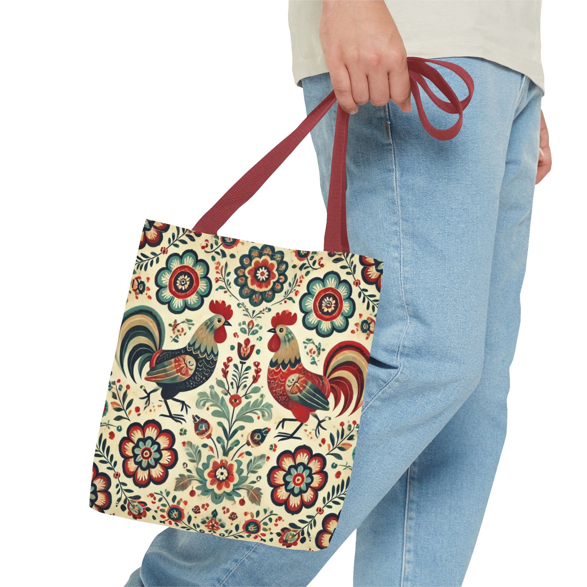 Polish Rooster Retro Themed Tote Bag