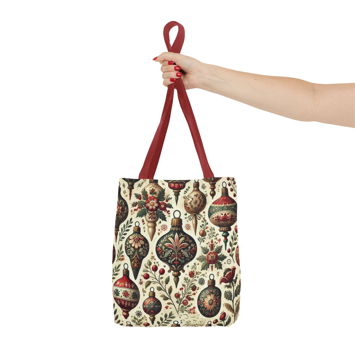 Vintage Christmas Bulbs Festive Holiday Tote Bag