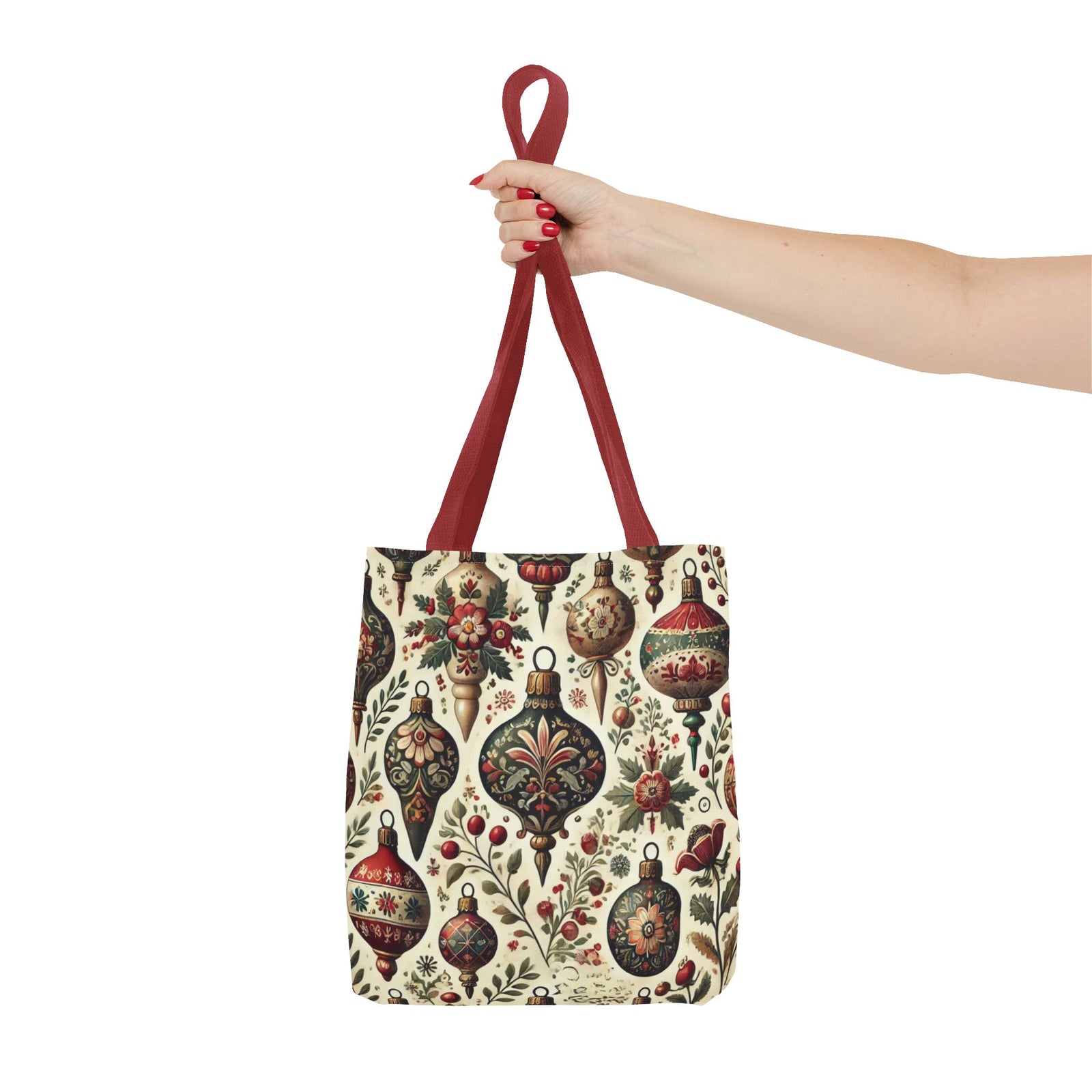 Vintage Christmas Bulbs Festive Holiday Tote Bag