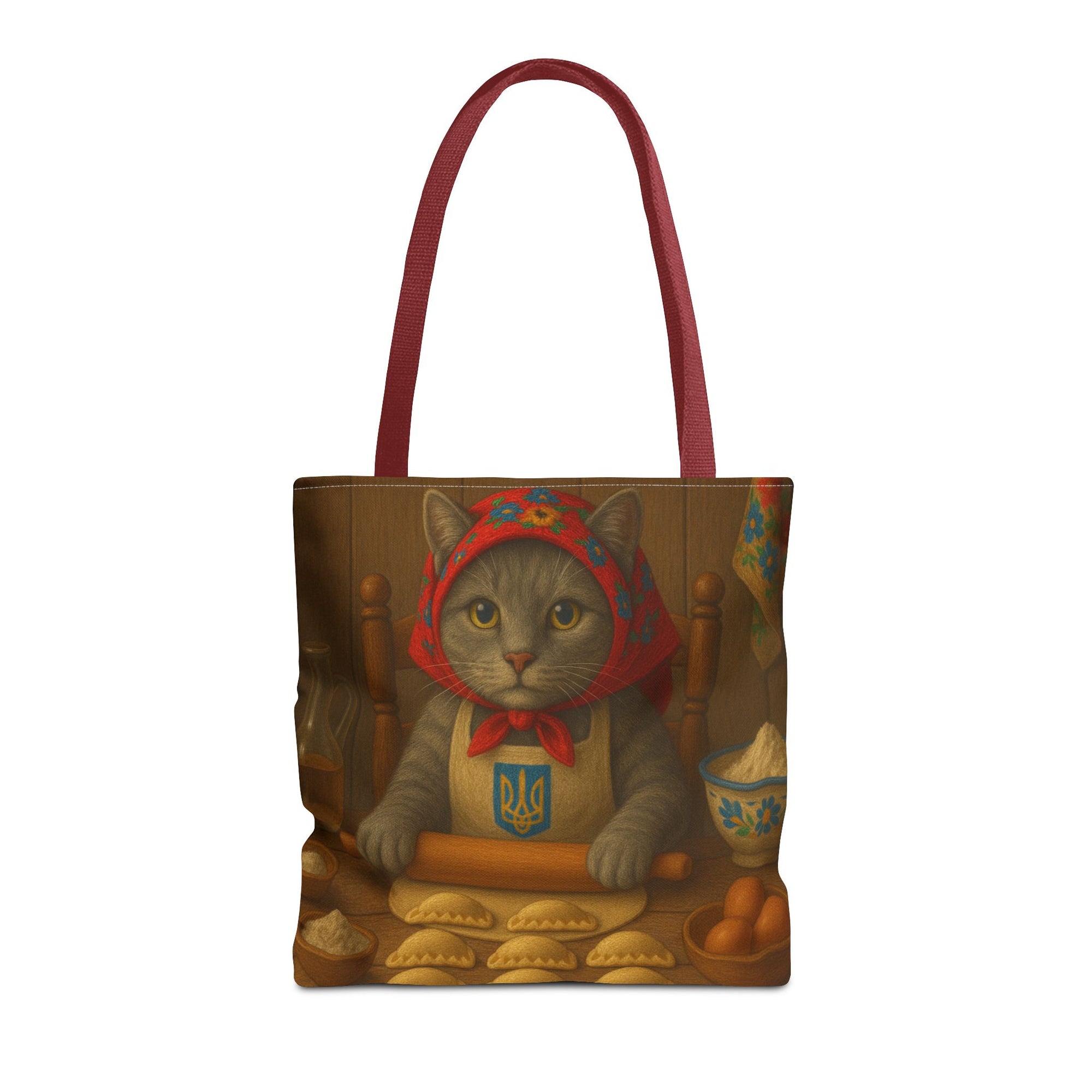 Baba Cat Ukrainian Babusia Making Varenyky
