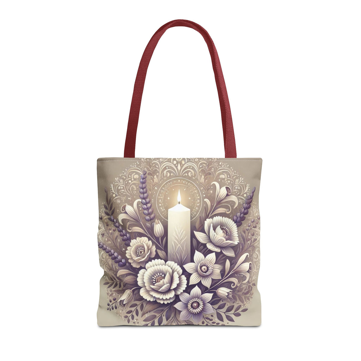 All Saints Day Religious Floral Folk Art Tote Bag