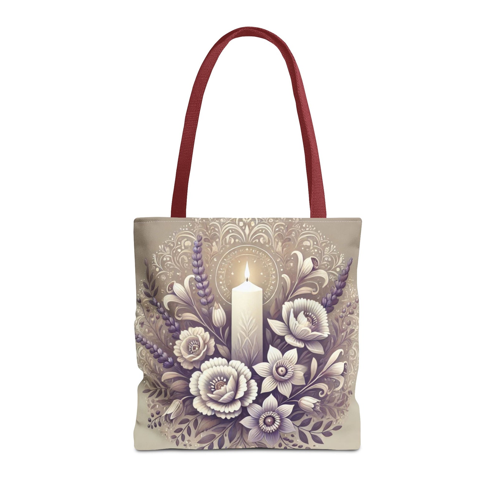 All Saints Day Religious Floral Folk Art Tote Bag