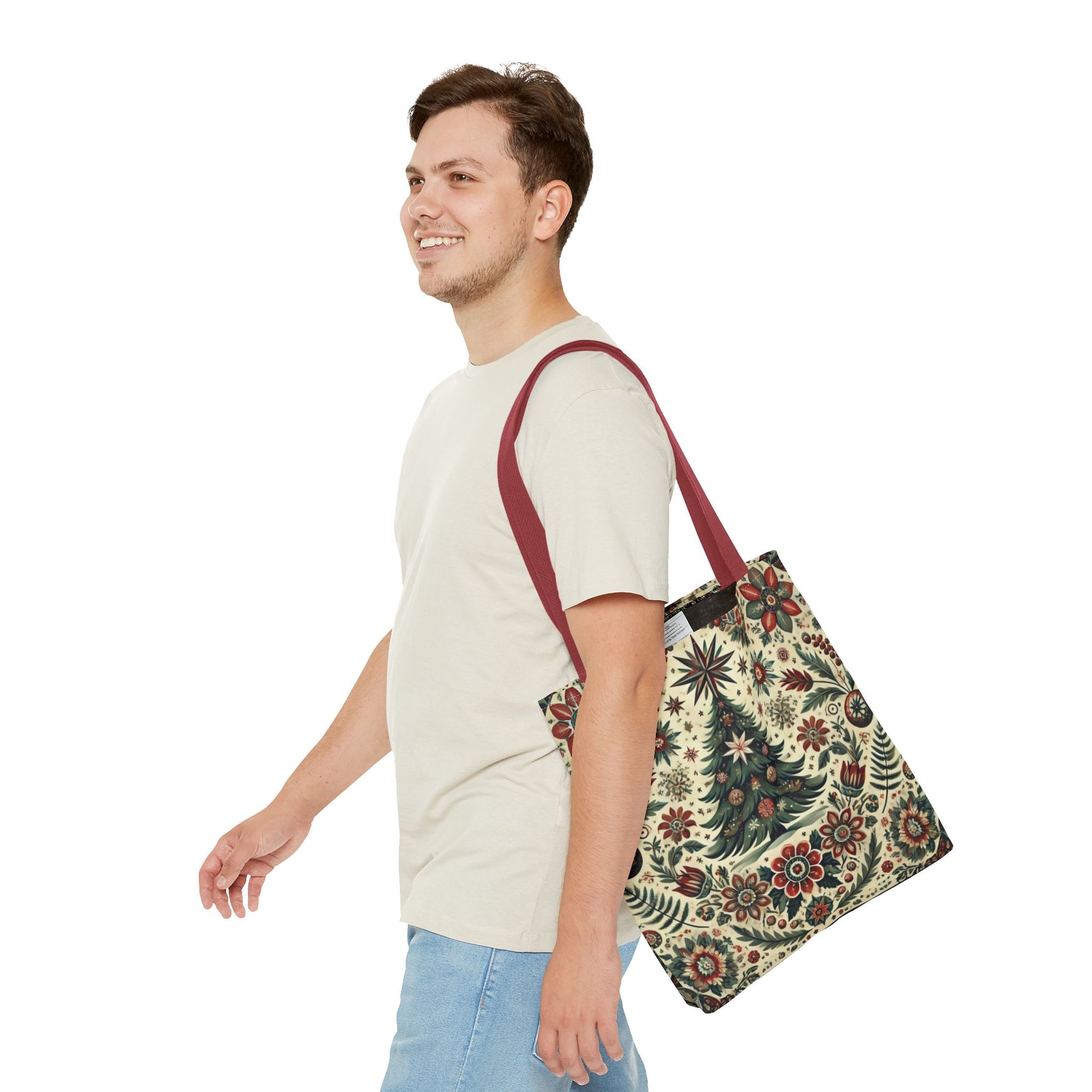 Vintage Christmas Tree Retro Tote Bag