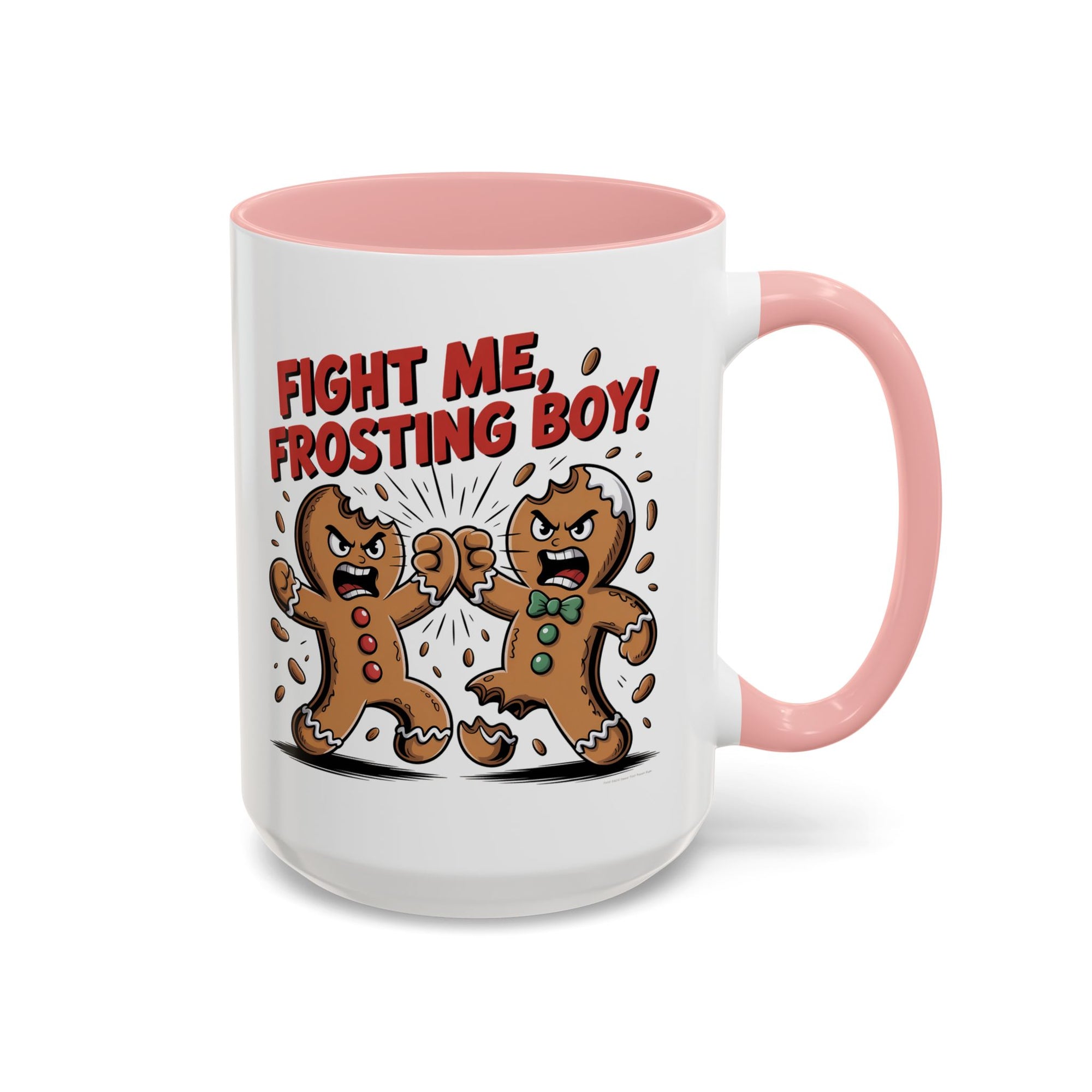 Funny Gingerbread Man Fight Me Frosting Boy Coffee Mug With Color Inside