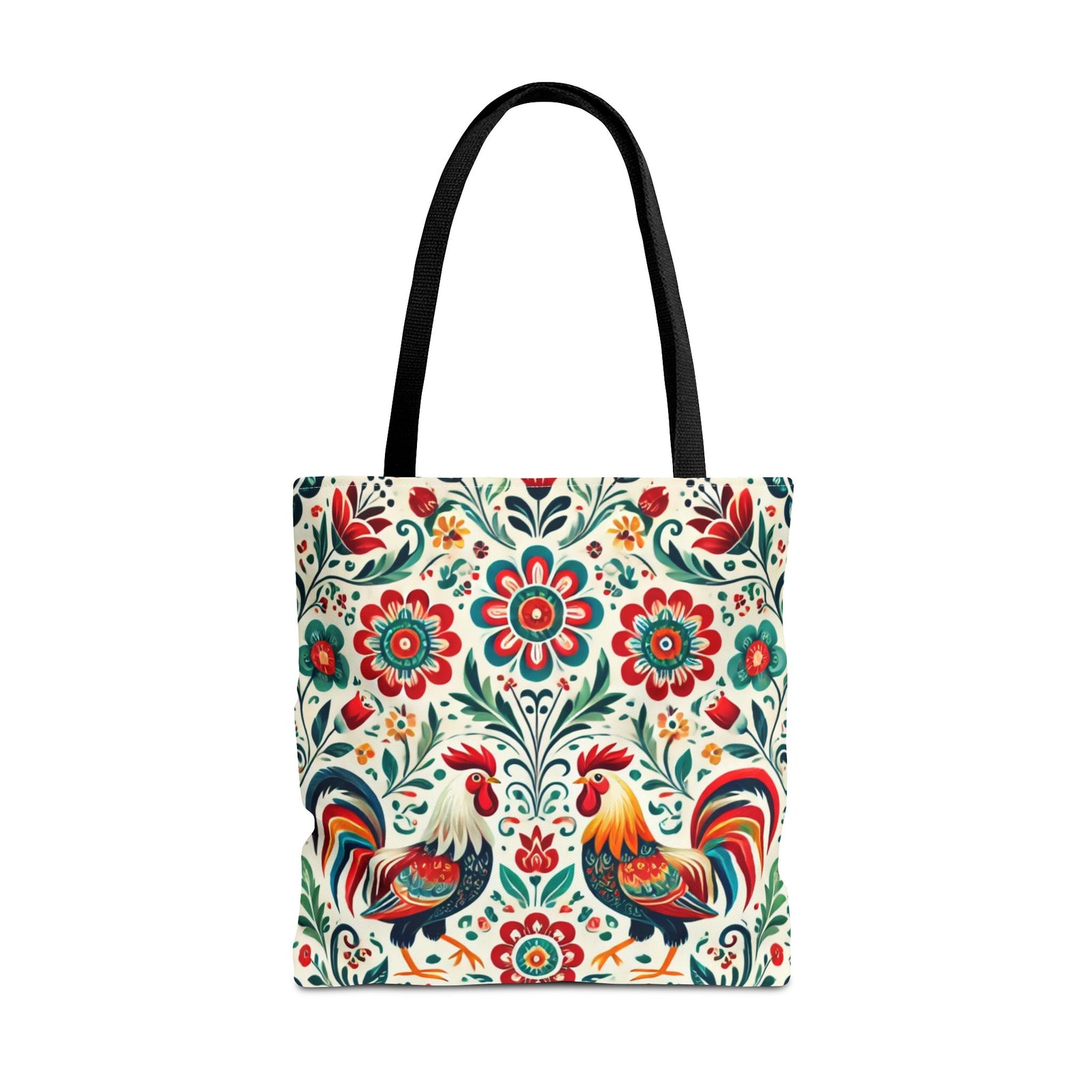 Colorful Polish Wycinanki Floral Design Tote Bag