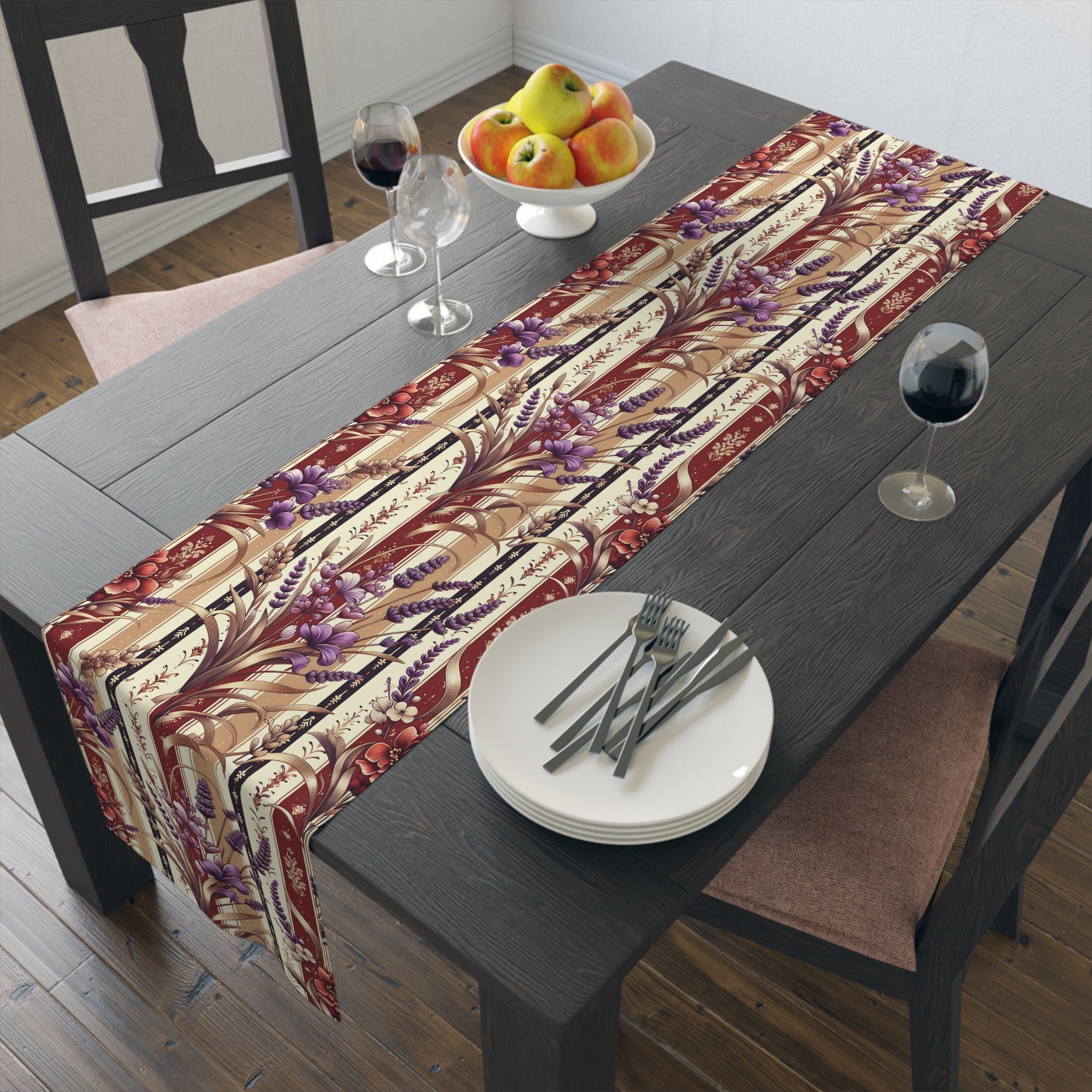 Elegant Floral Table Runner for Dining,