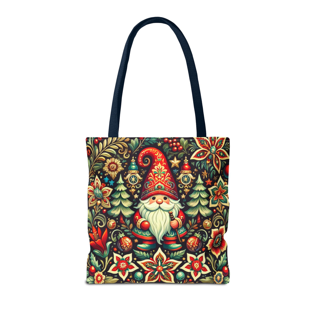 Christmas Gnome Festive Holiday Polish Folk Art Pattern Tote Bag