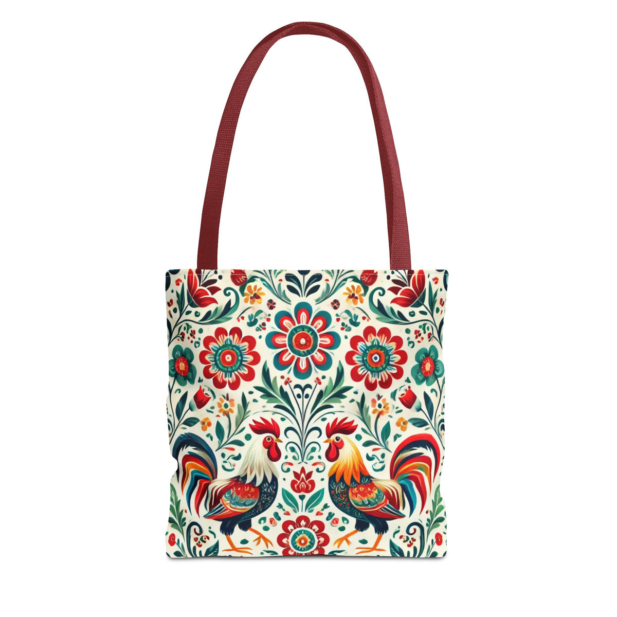 Colorful Polish Wycinanki Floral Design Tote Bag