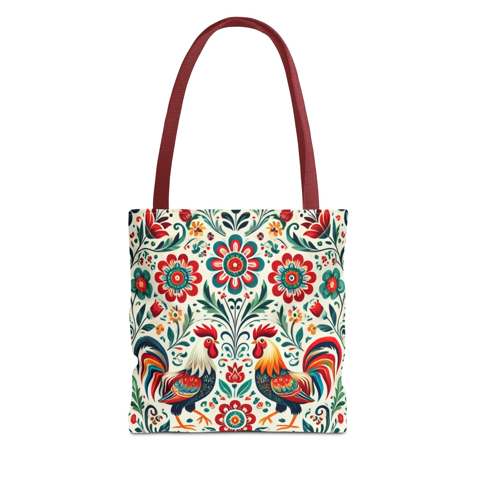 Colorful Polish Wycinanki Floral Design Tote Bag