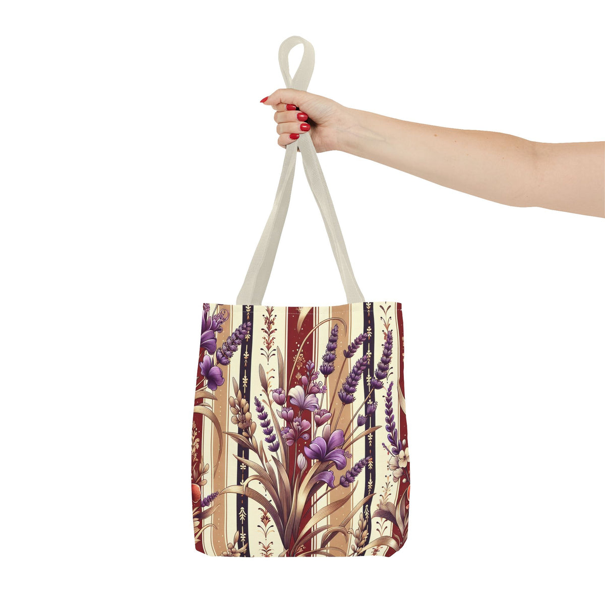 Lavender Floral Pattern Tote Bag