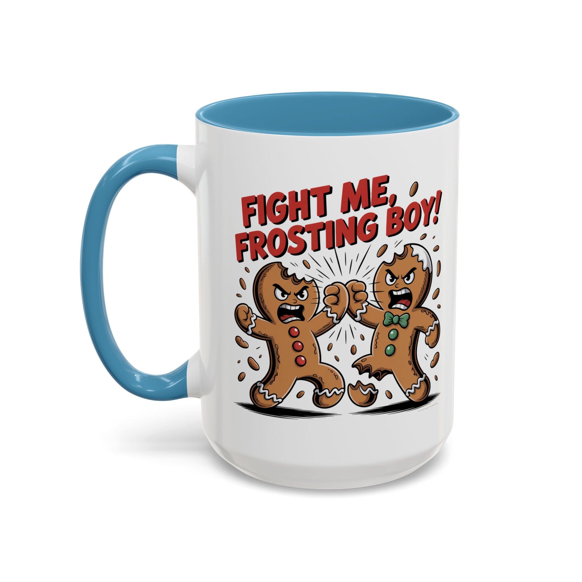 Funny Gingerbread Man Fight Me Frosting Boy Coffee Mug With Color Inside