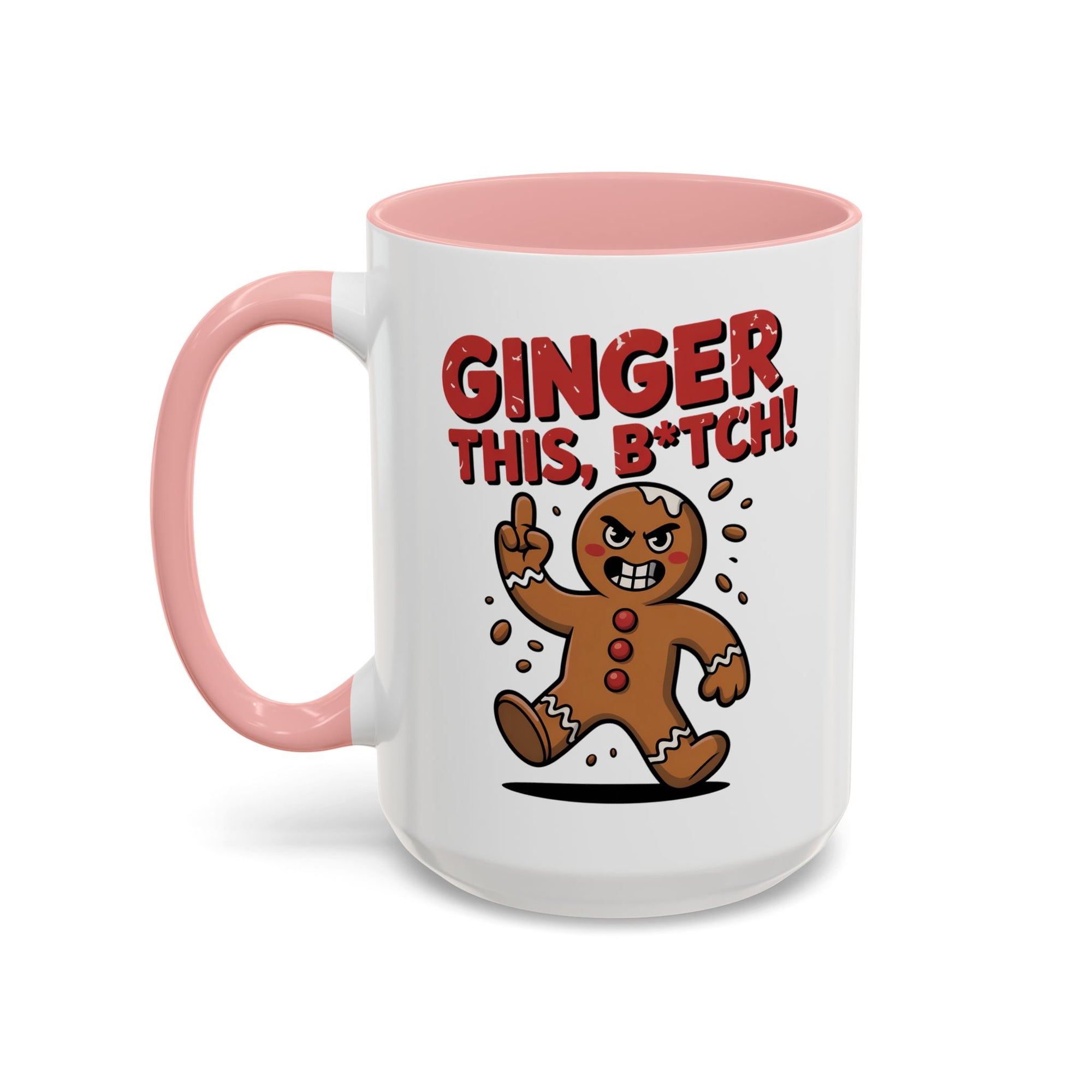 Angry Gingerbread Man Coffee Mug With Color Inside