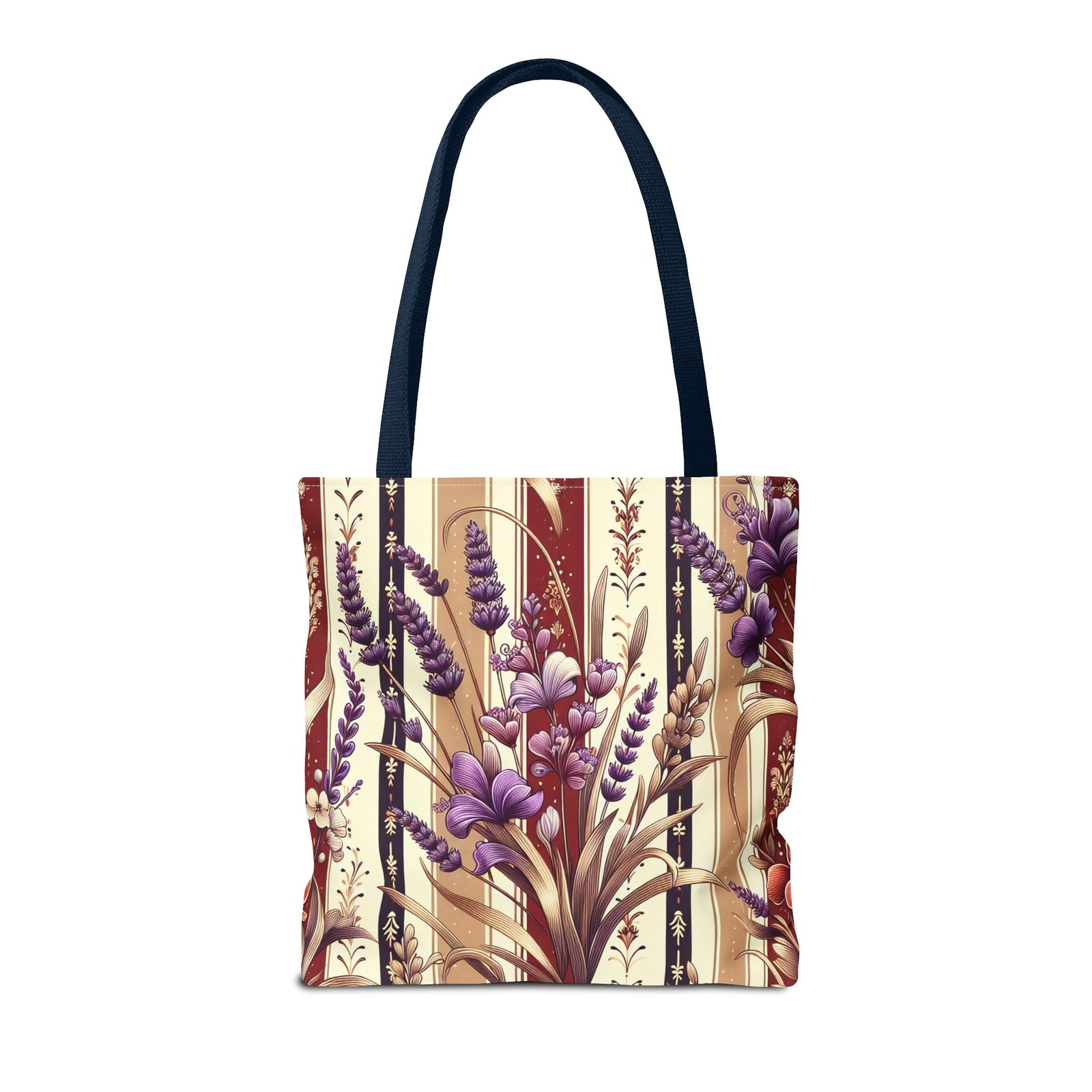 Lavender Floral Pattern Tote Bag