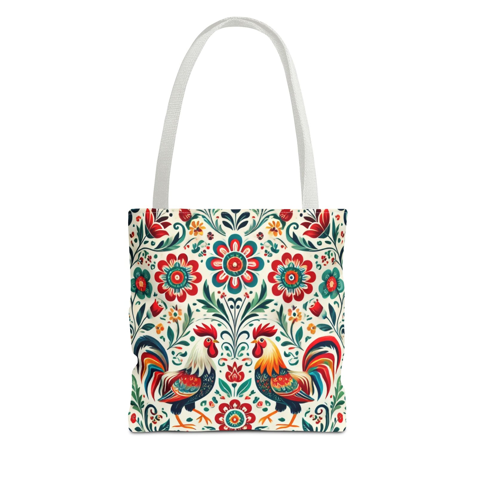 Colorful Polish Wycinanki Floral Design Tote Bag