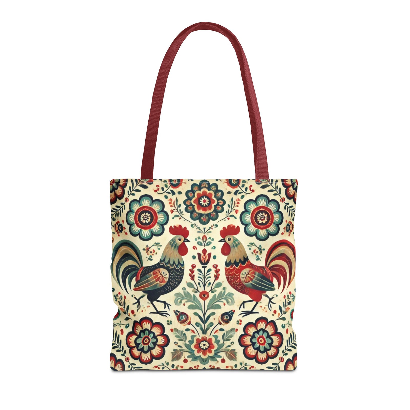 Polish Rooster Retro Themed Tote Bag