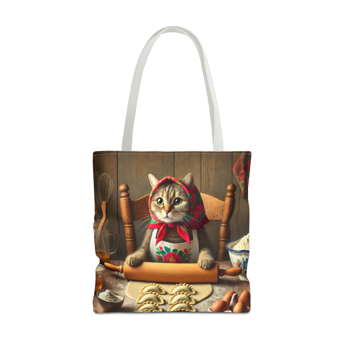 Polish Cat Making Pierogi Tote Bag