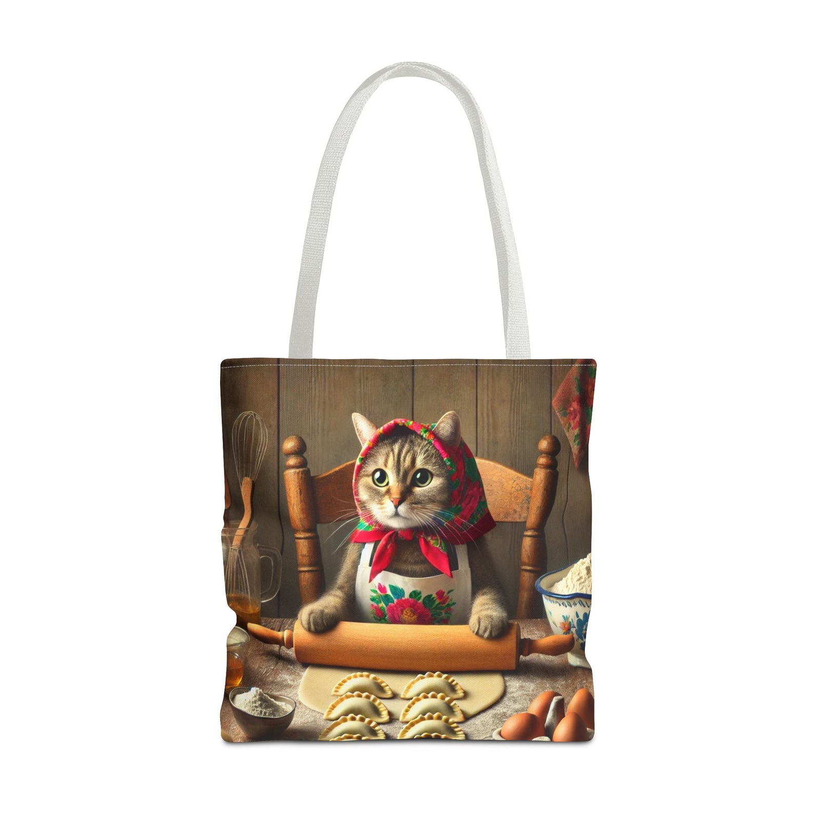 Polish Cat Making Pierogi Tote Bag