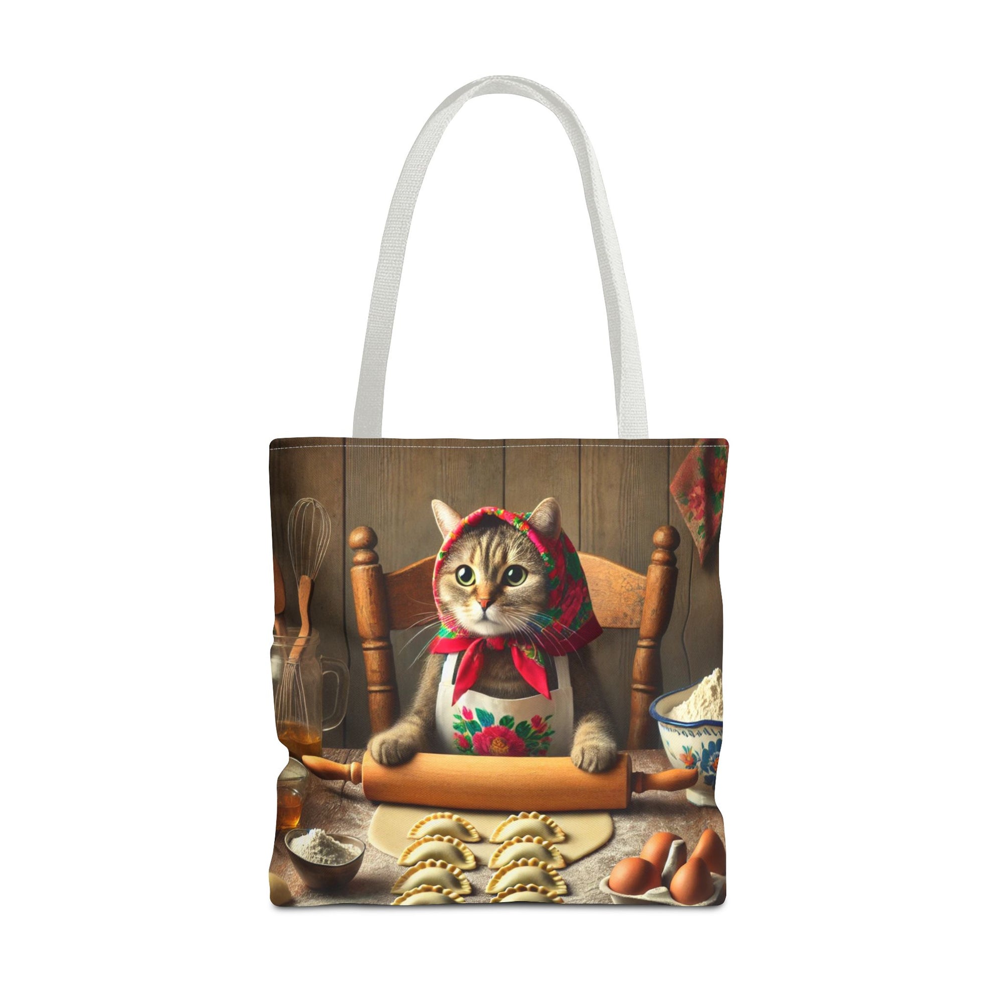 Babushka Cat Pierogi Making Tote Bag