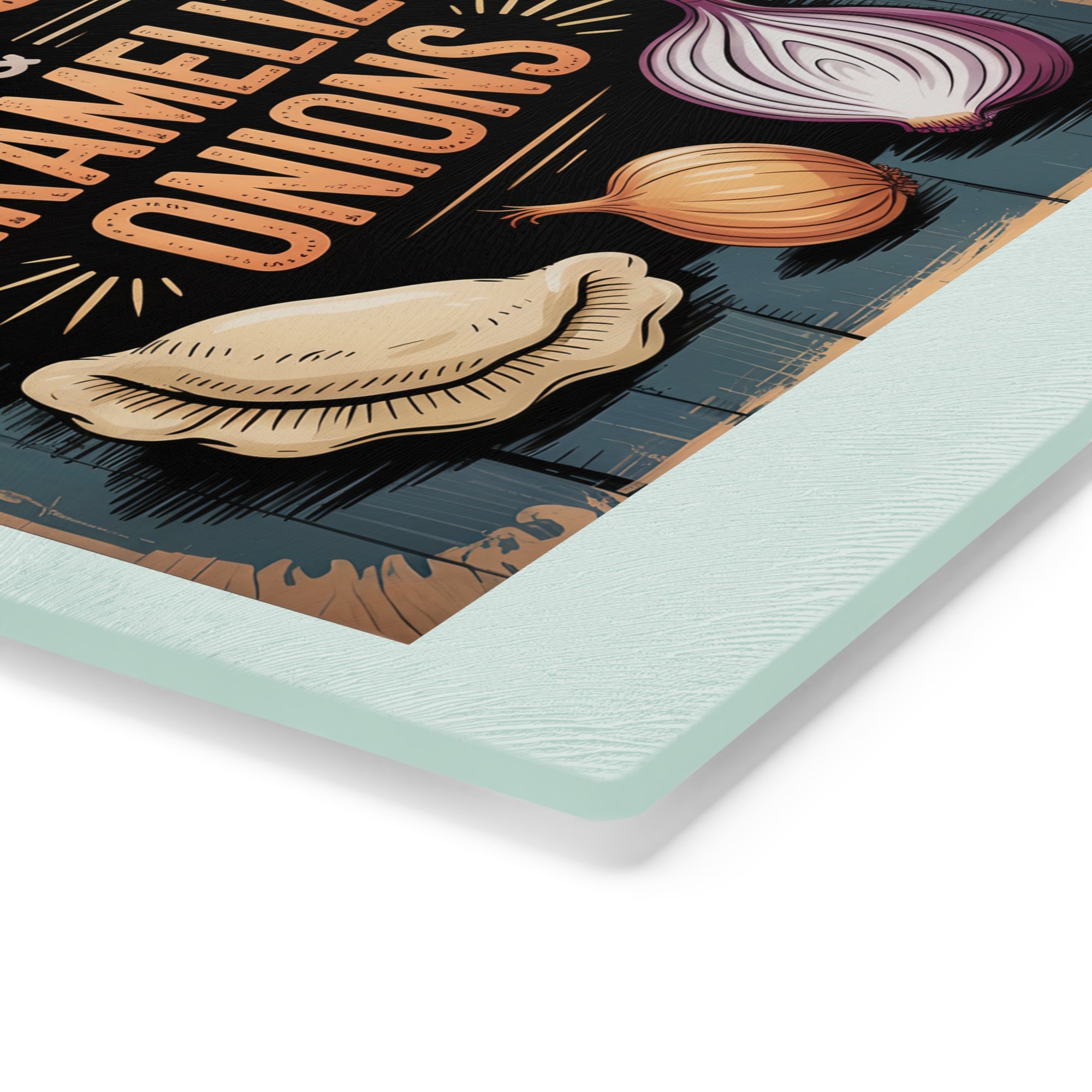 I Love Pierogi Tempered Glass Cutting Board