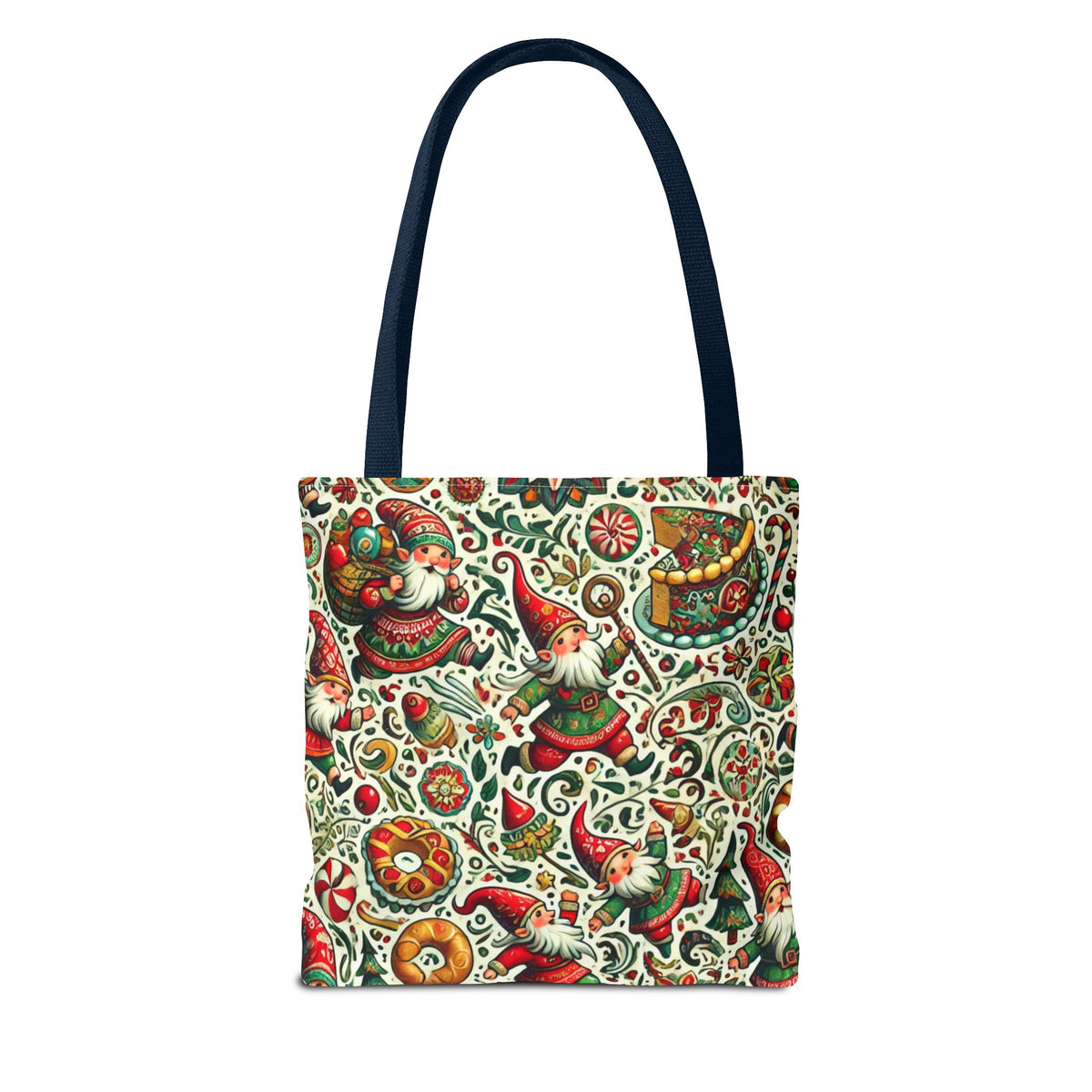 Christmas Gnomes Food Fight Whimsical Holiday Tote Bag