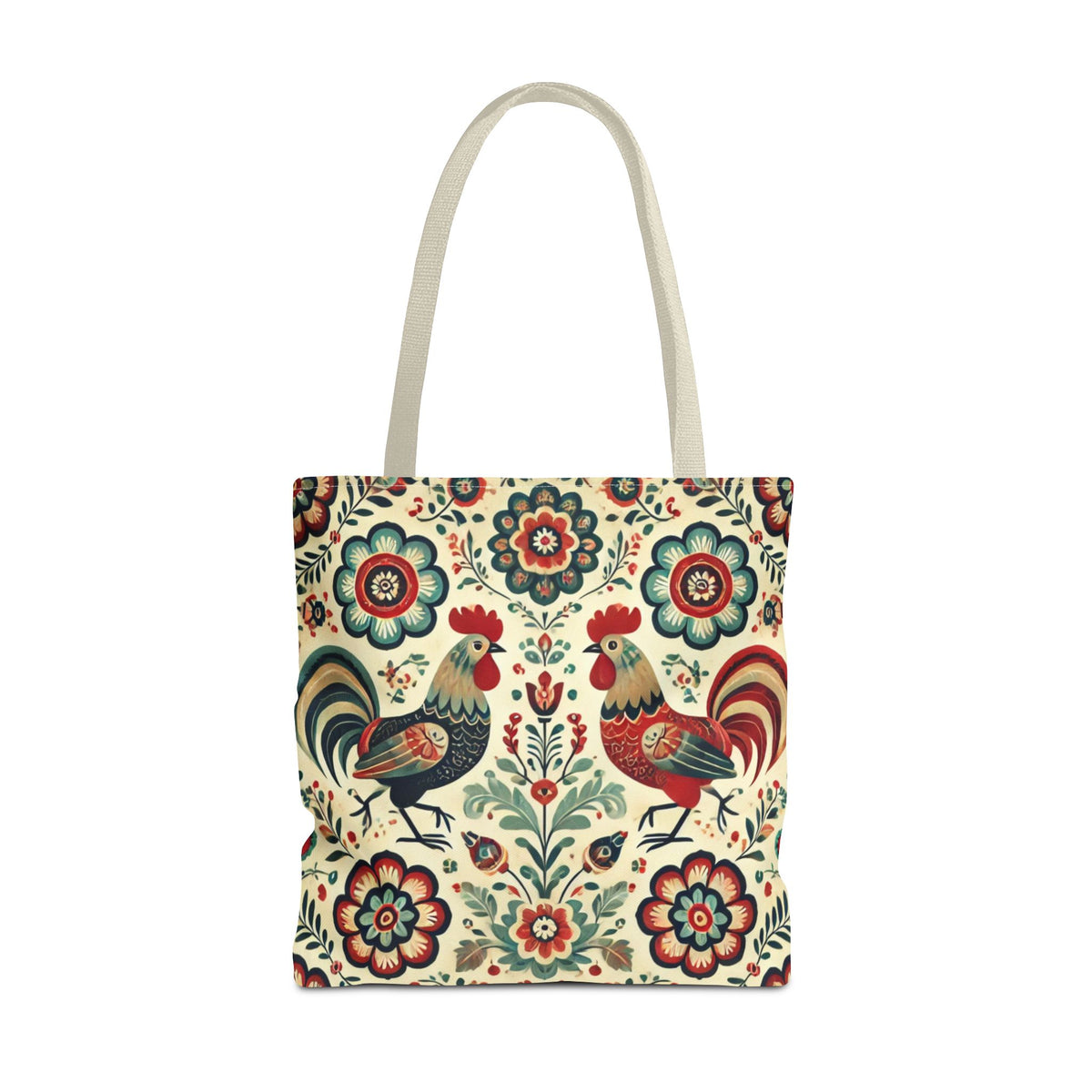 Polish Rooster Retro Themed Tote Bag